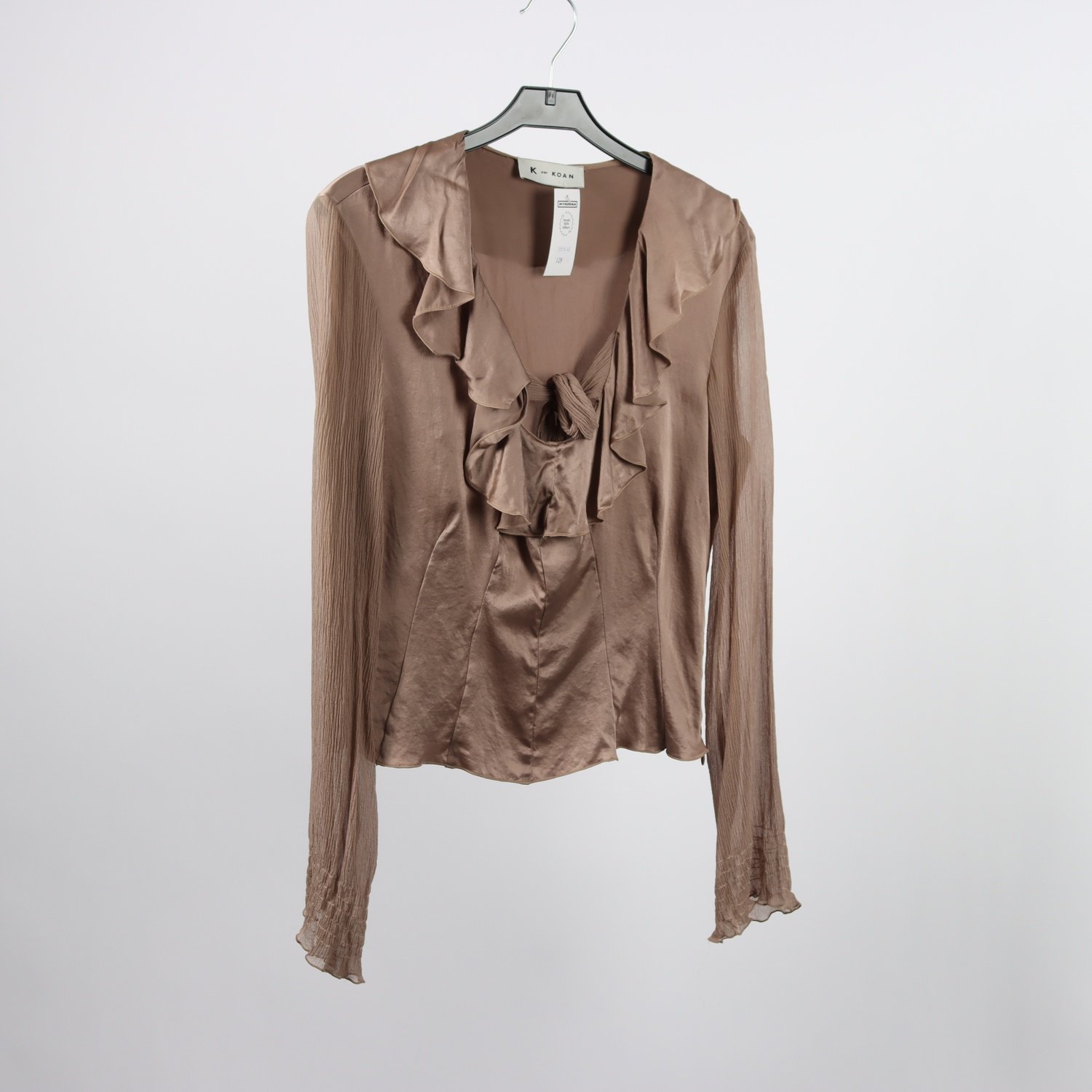 Blus, K per Koan, beige, 100% silke, stl. 46