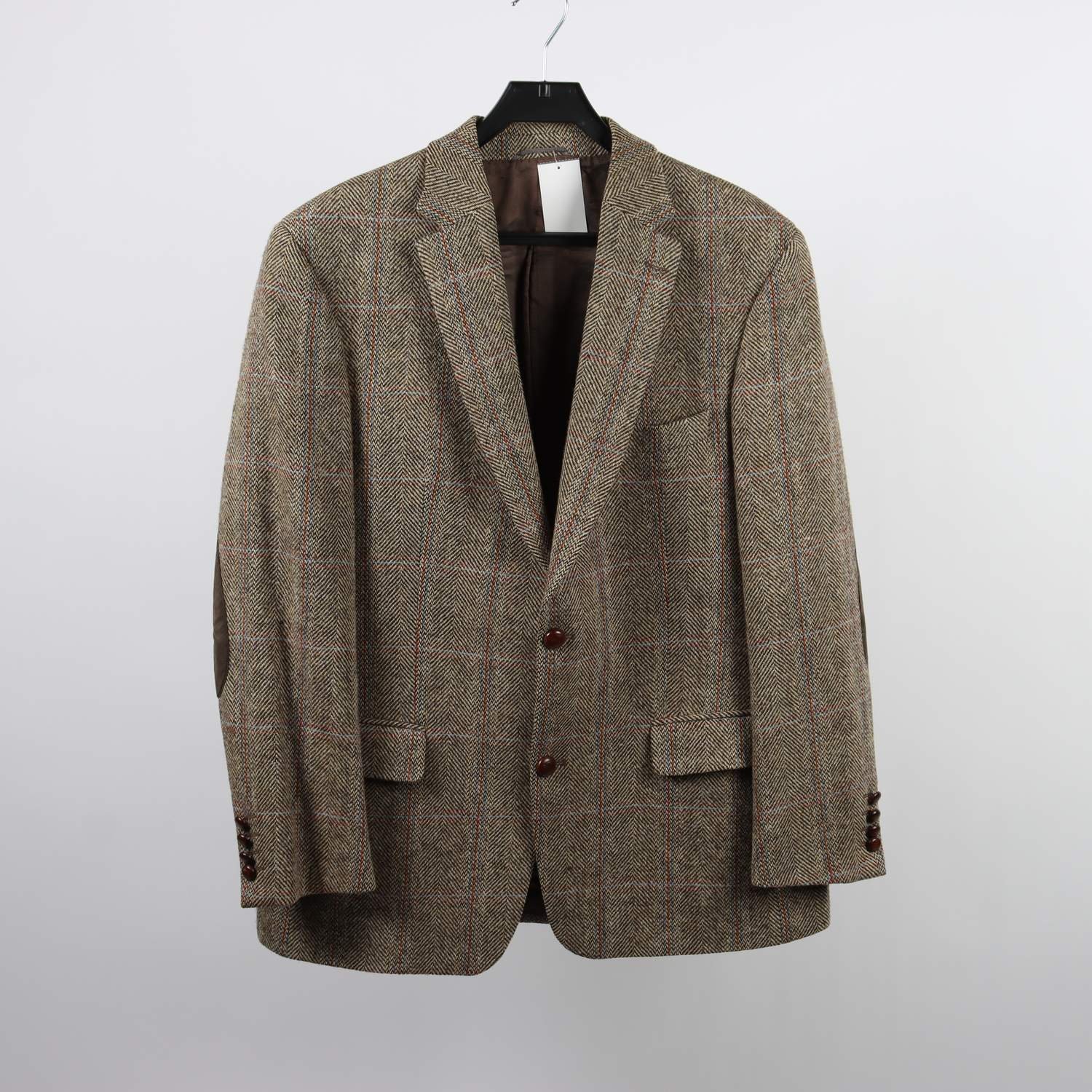 Kavaj, Harris Tweed, brunspräcklig, 100% ull, stl. M