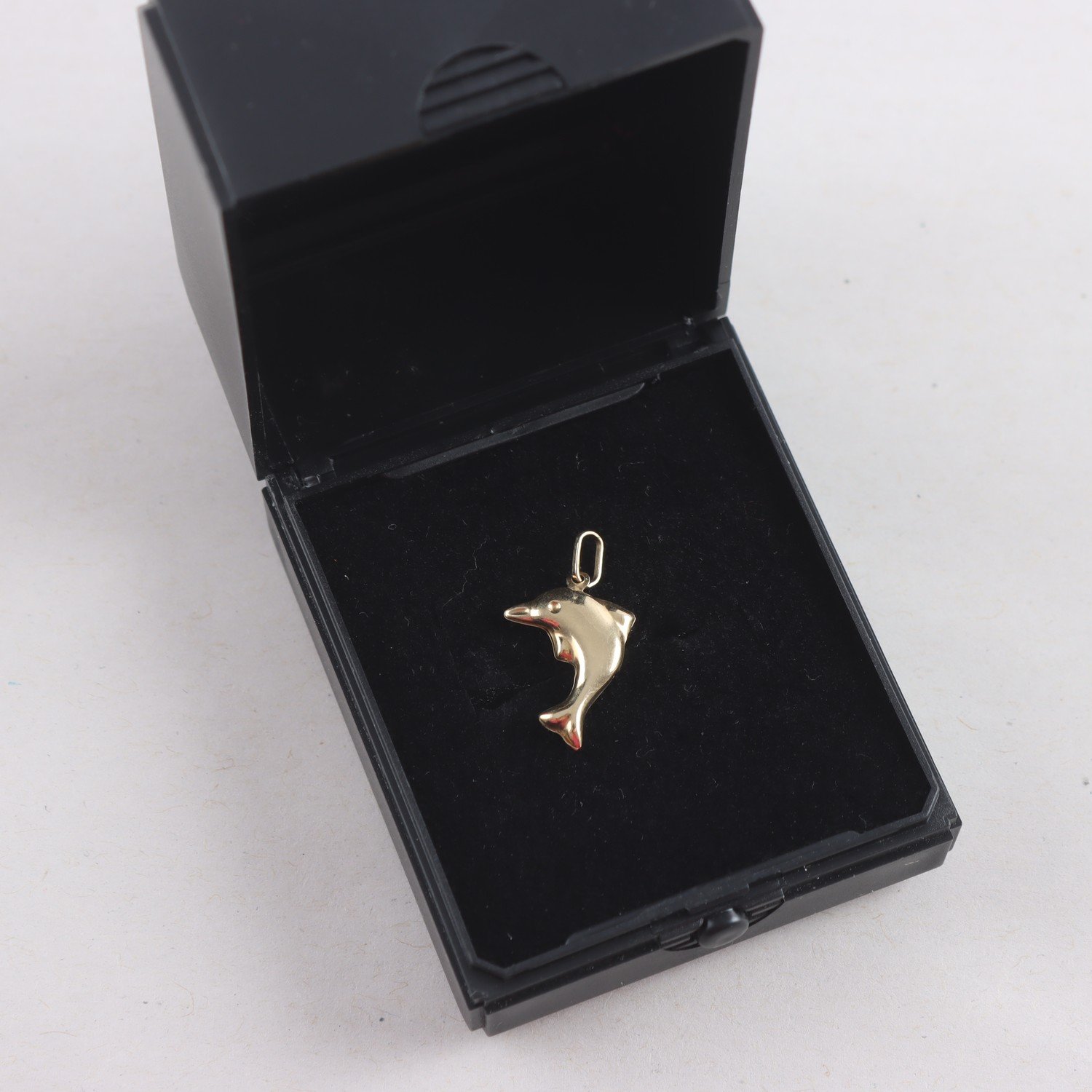 Hänge, guld 18k, delfin, vikt: 0,3g
