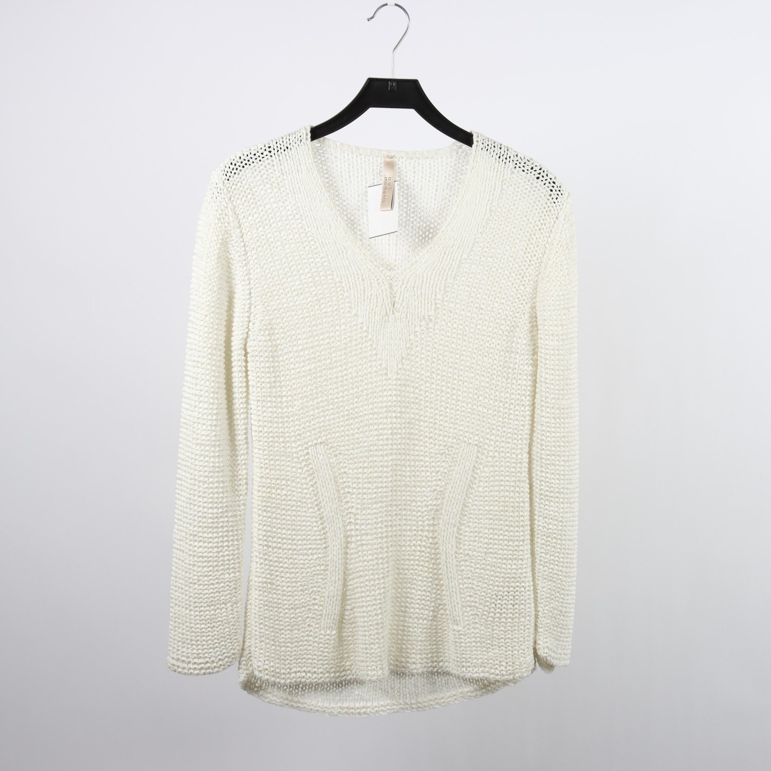 Stickad tröja, Oui, vit, stl. 42