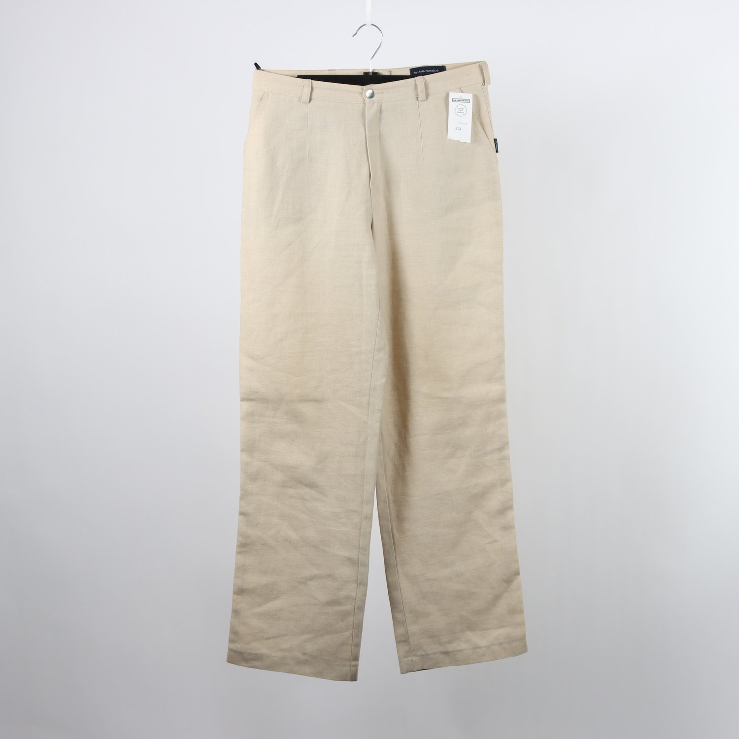 Byxor, By Ann Winéus, beige, 50% linne, stl. M