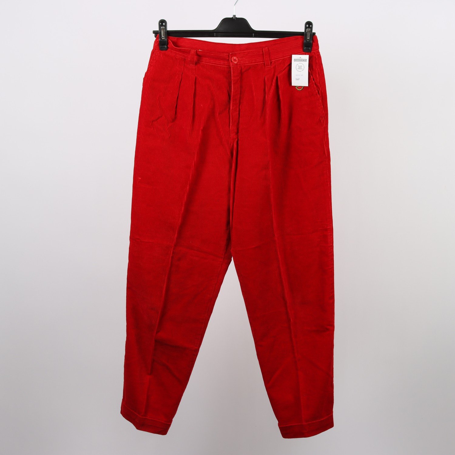 Byxor, Busnel, röd, manchester, retro, stl. 46