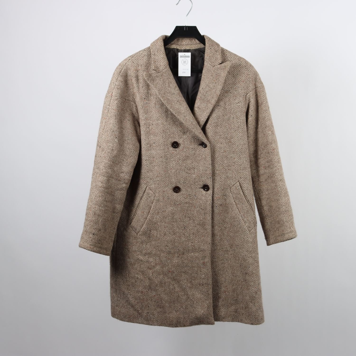 Kappa, Filippa K, fiskbensvävd, beige, ullmix, stl. M