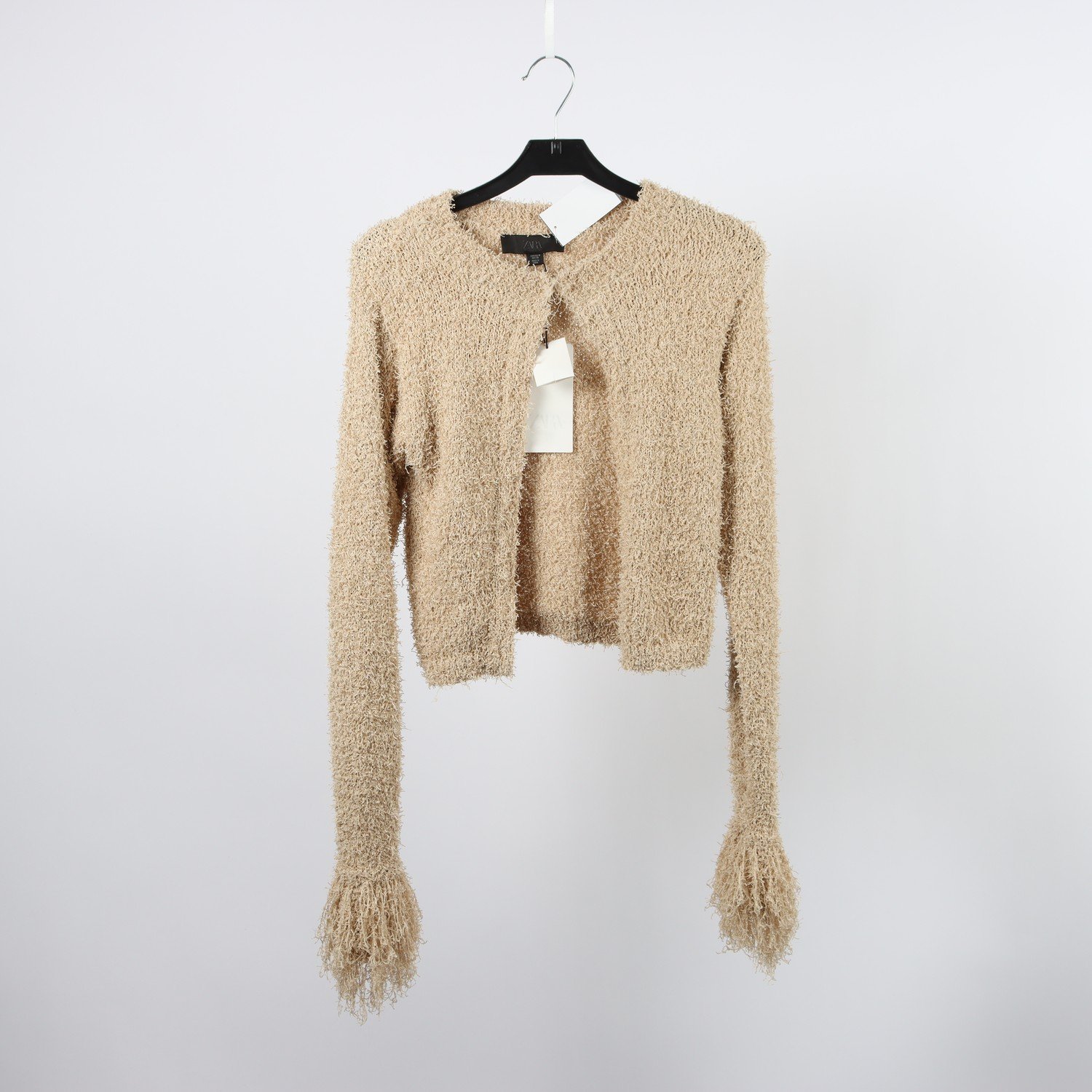 Stickad kofta, Sara, beige, stl. M