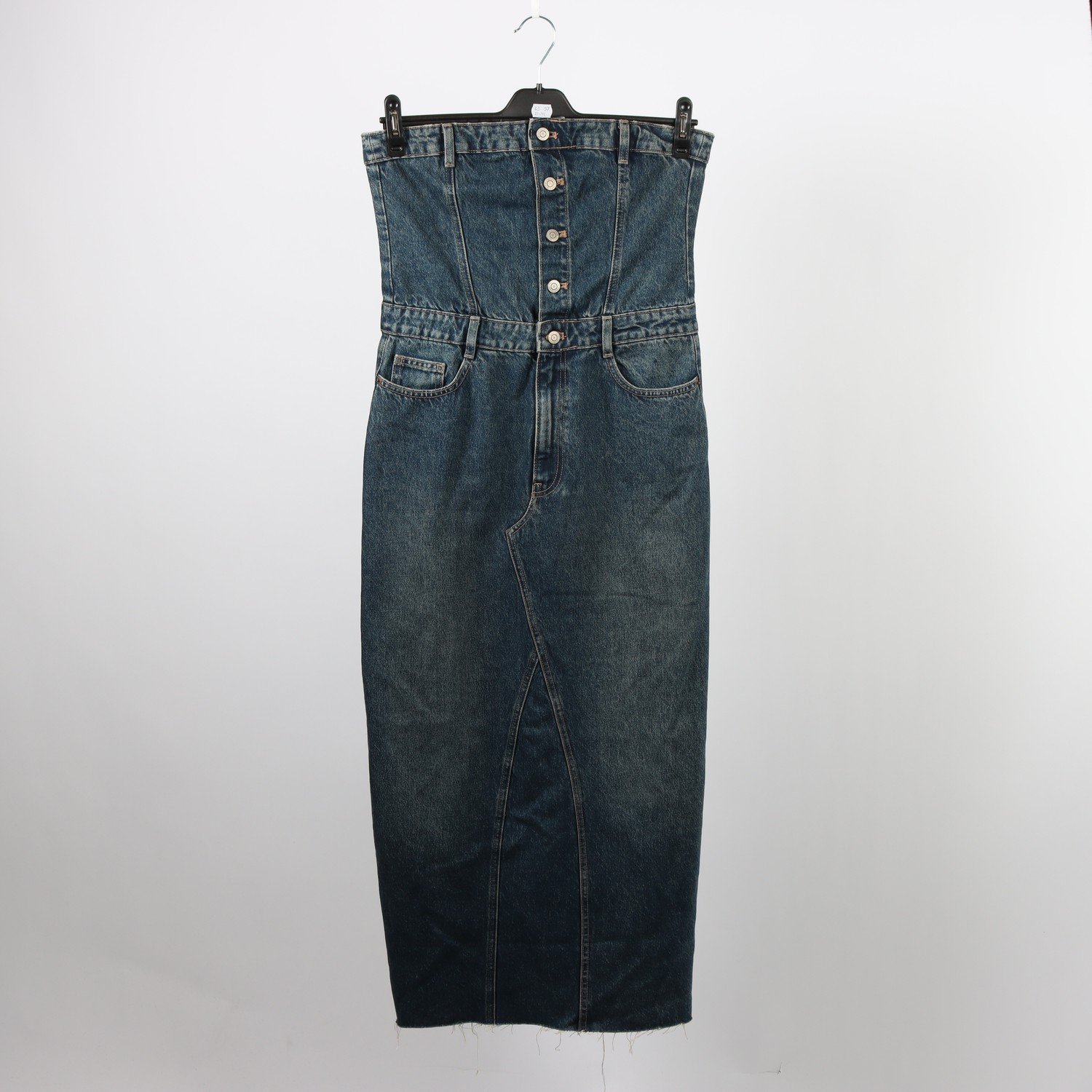 Jeansklänning, Zara, stl. L
