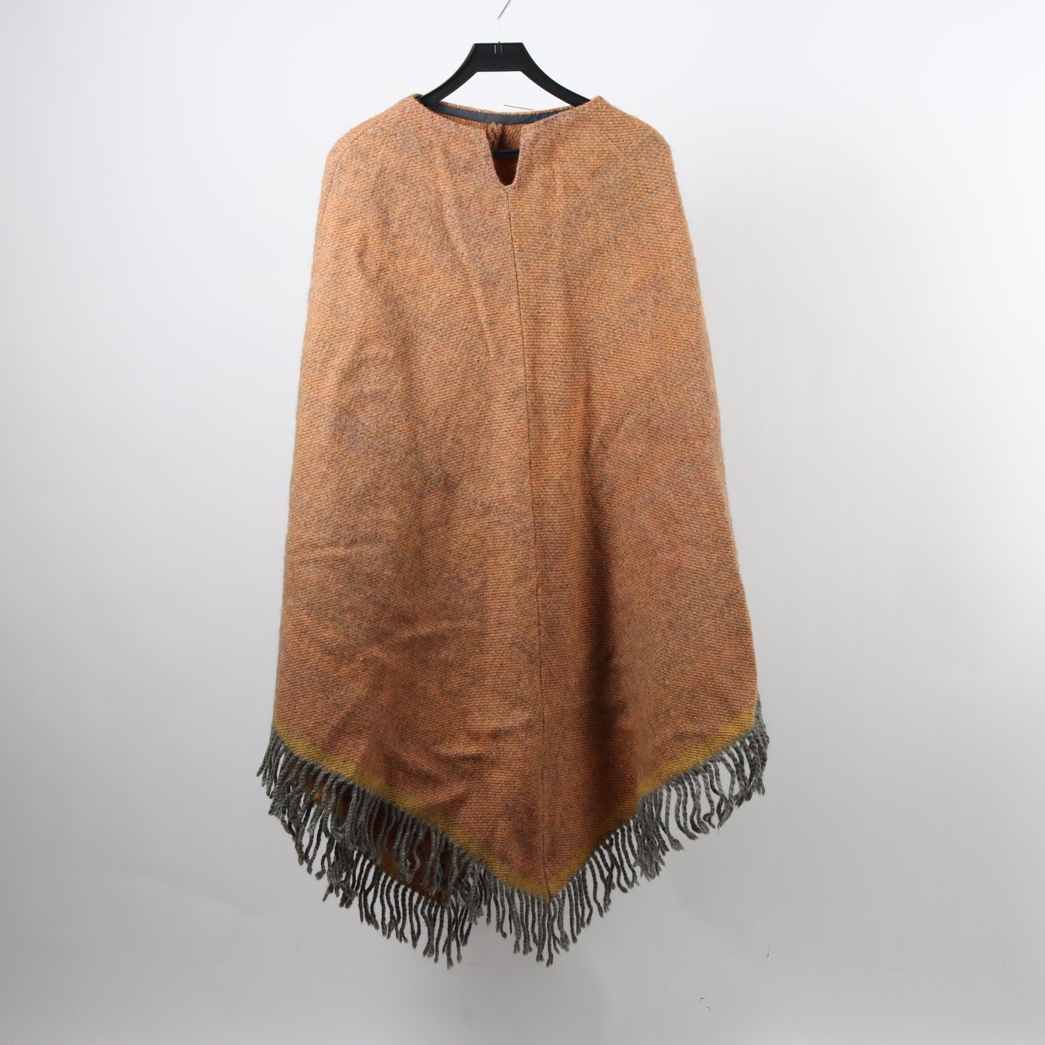 Poncho, ullfilt, orange, stl. One Size
