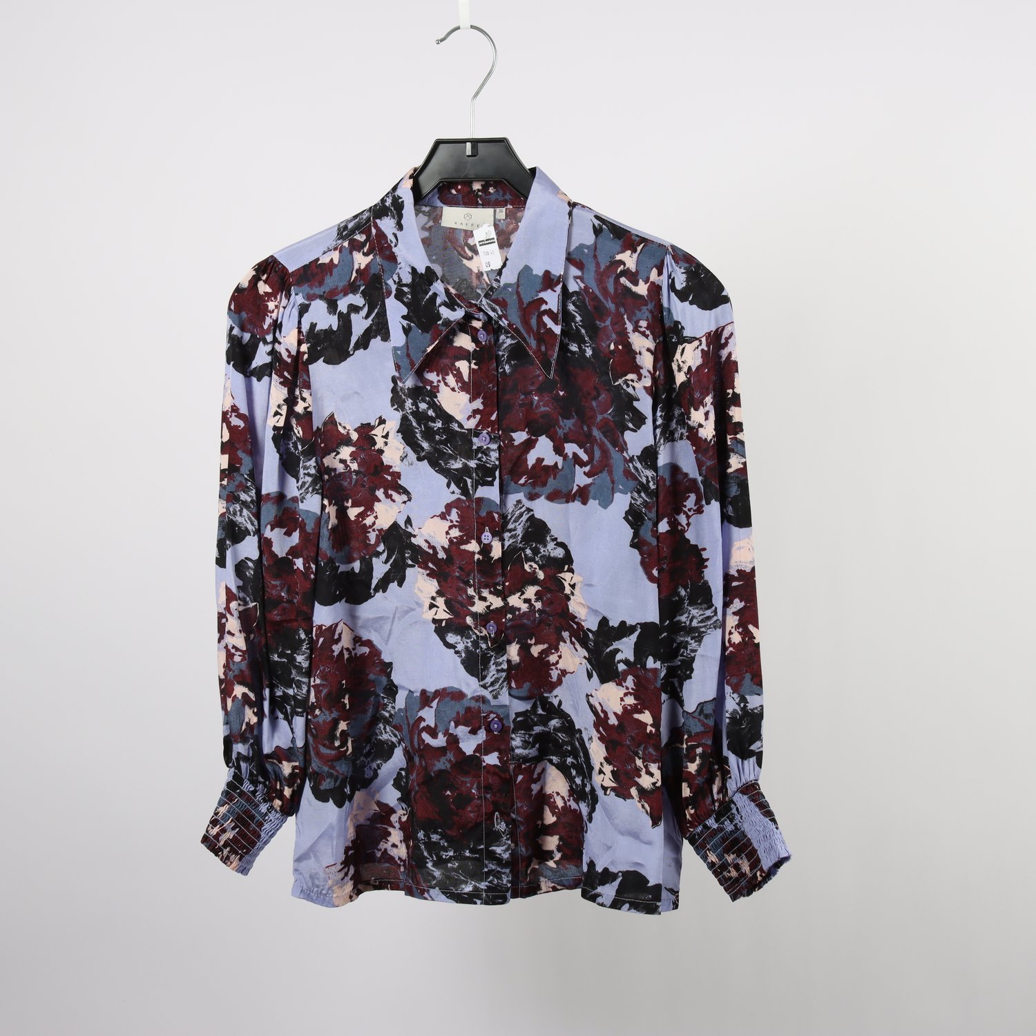 Blus, Kaffe, lila, mönstrad, stl. 36