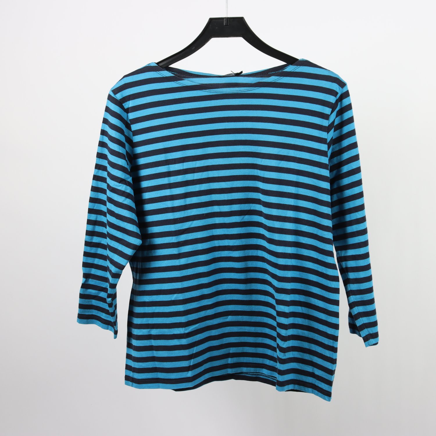 Tröja, Marimekko, blå/svart, randig, trikå, stl. XL