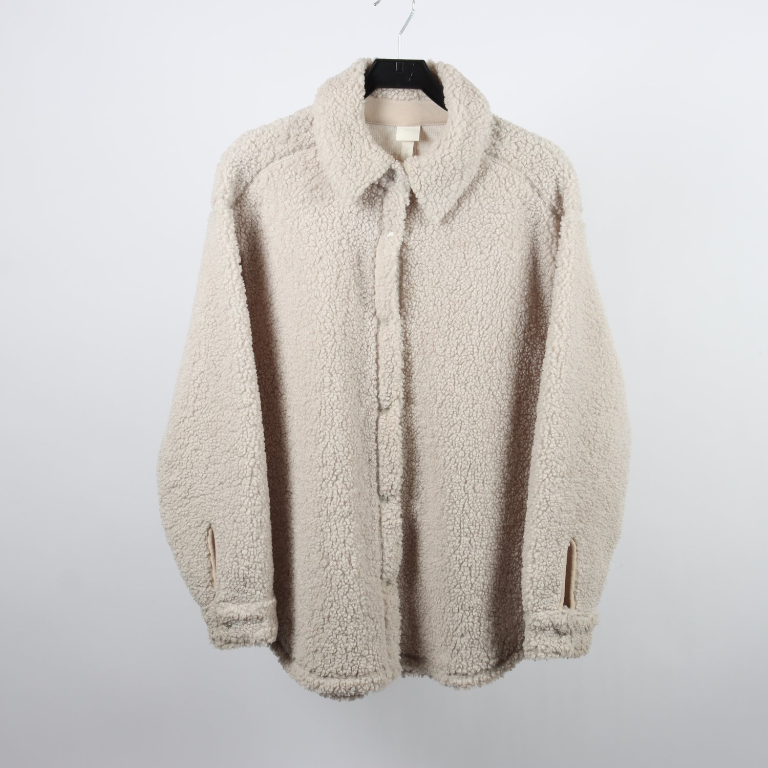 Jacka, H&M, beige, teddy, stl. M