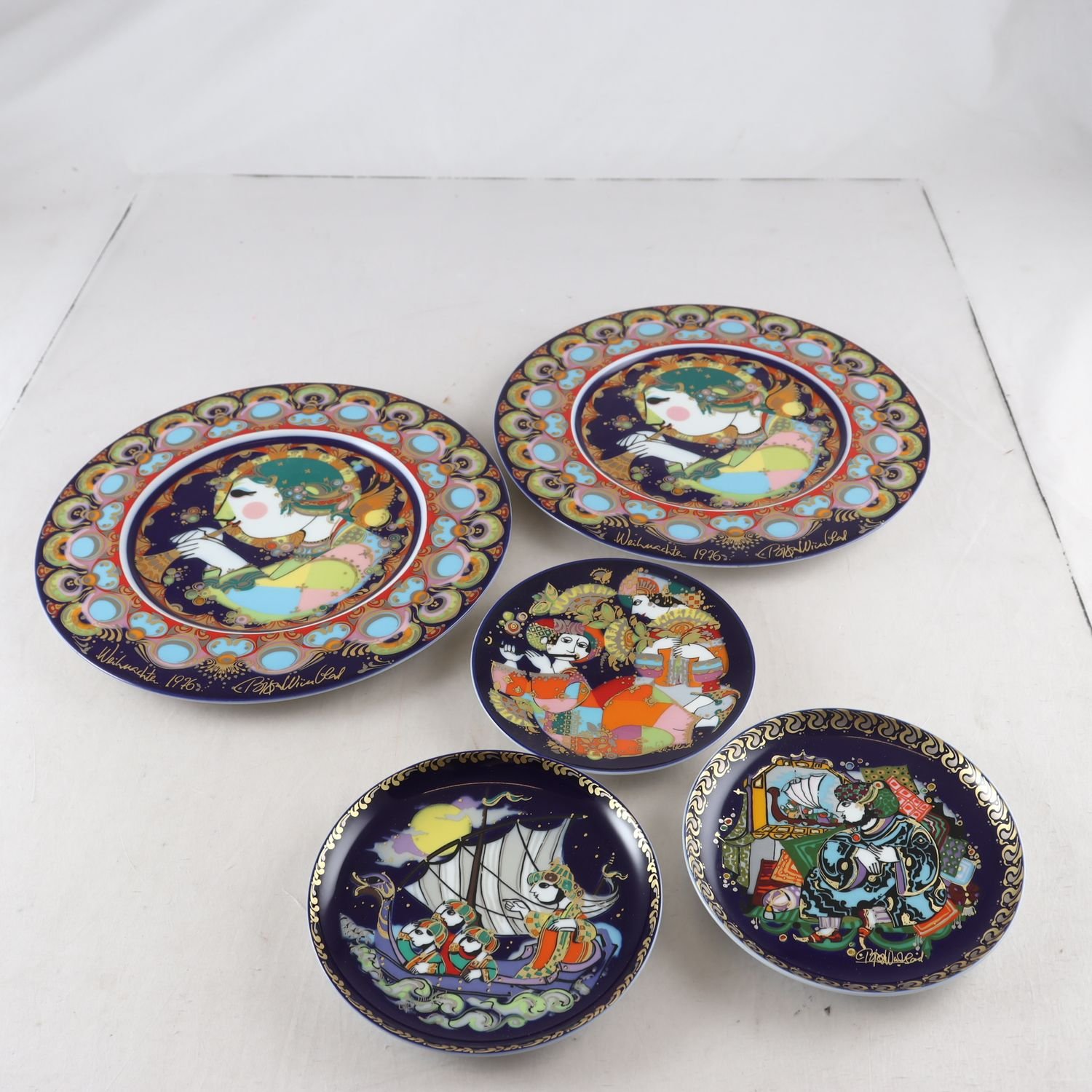 Jultallrikar, rosenthal, studio-line, Björn Winblad, 5 st. Samfraktas ej.