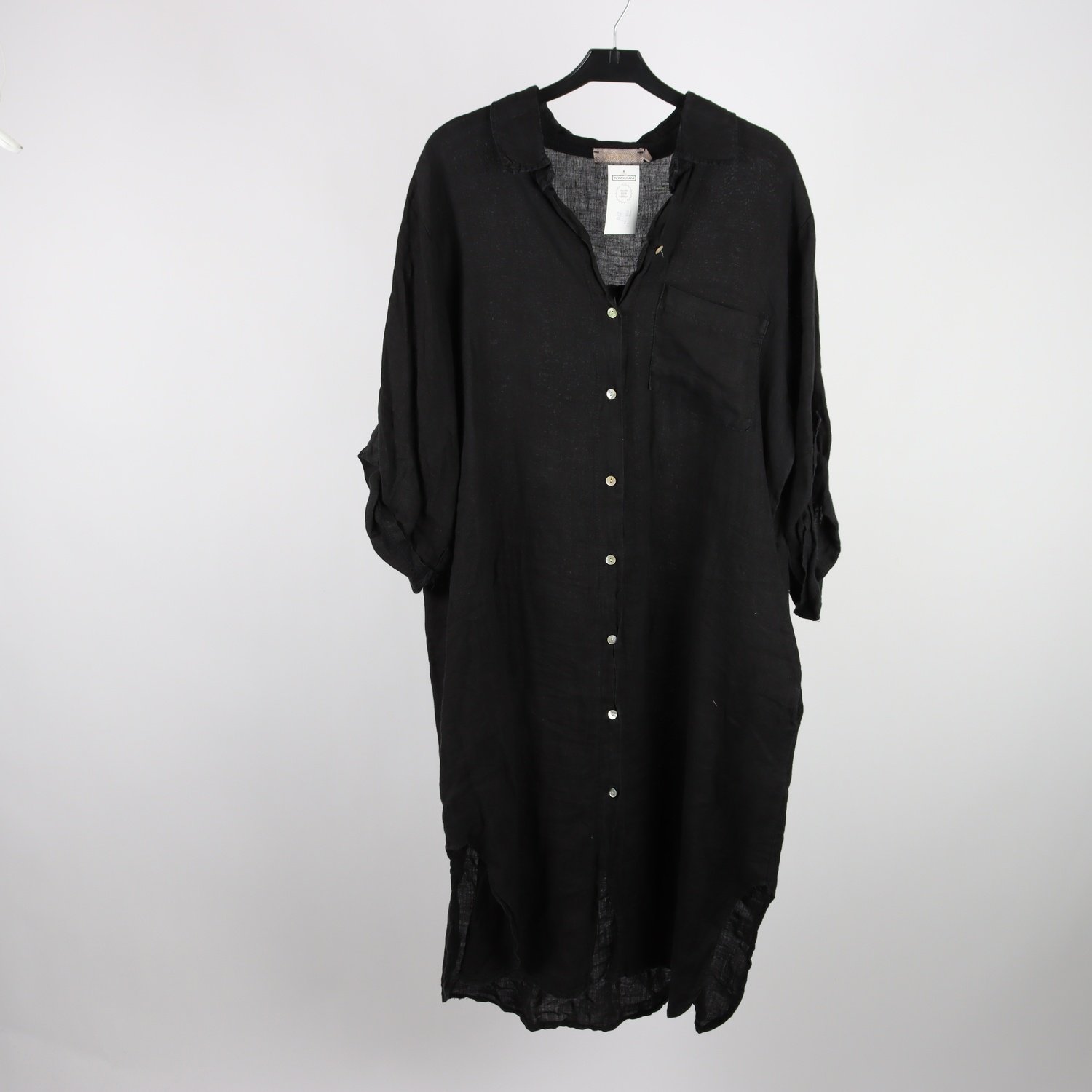 Klänning, Marta, svart, 100% lin, stl. L/XL