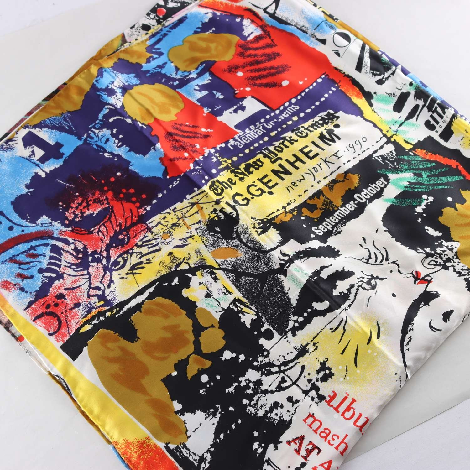 Sjal, Okänd, Ardy Strüwer, flerfärgad, blå, röd