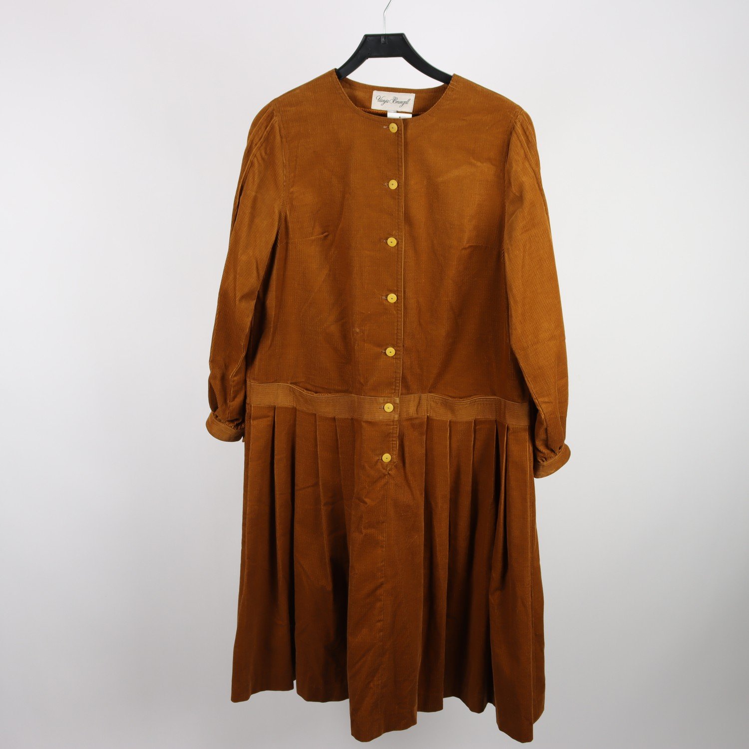 Klänning, Vanja Brunzell, brun, manchester, stl. M