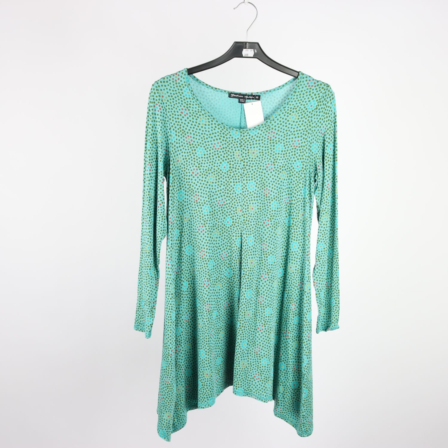 Klänning, Gudrun Sjödén, mönstrad, turkos, stl. XS