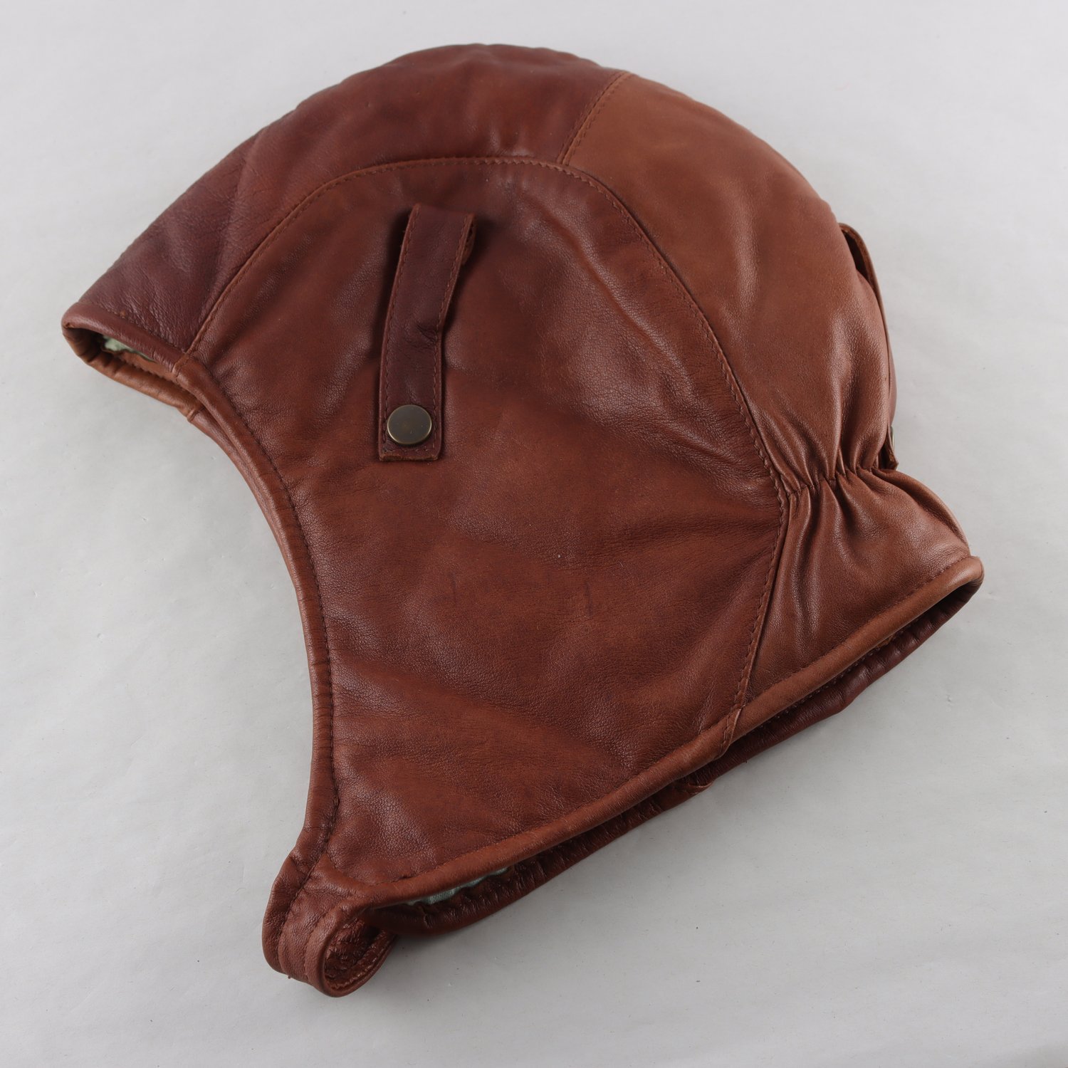 Pilotmössa, brun, skinn
