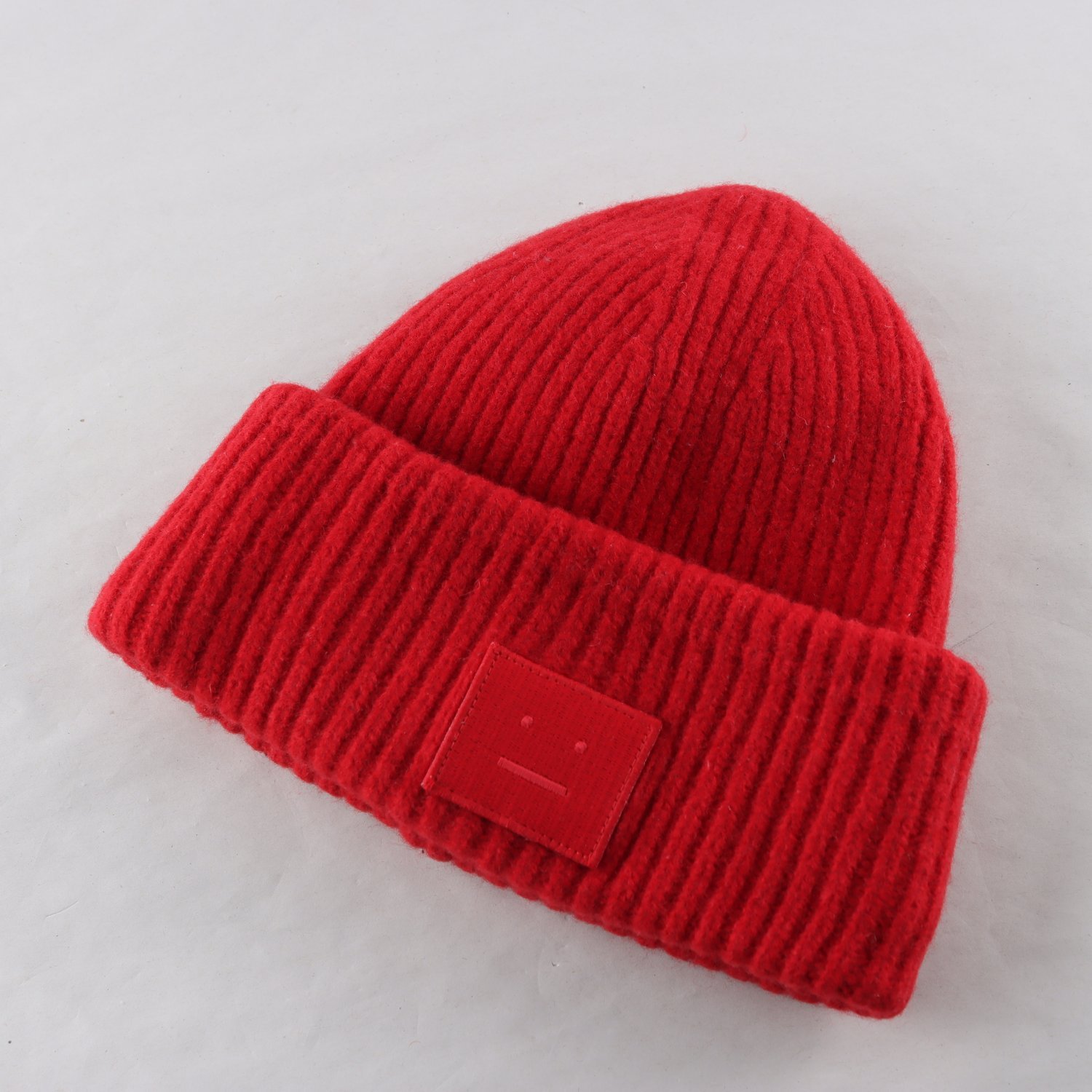 Stickad mössa, Acne Studios, röd, 100% ull