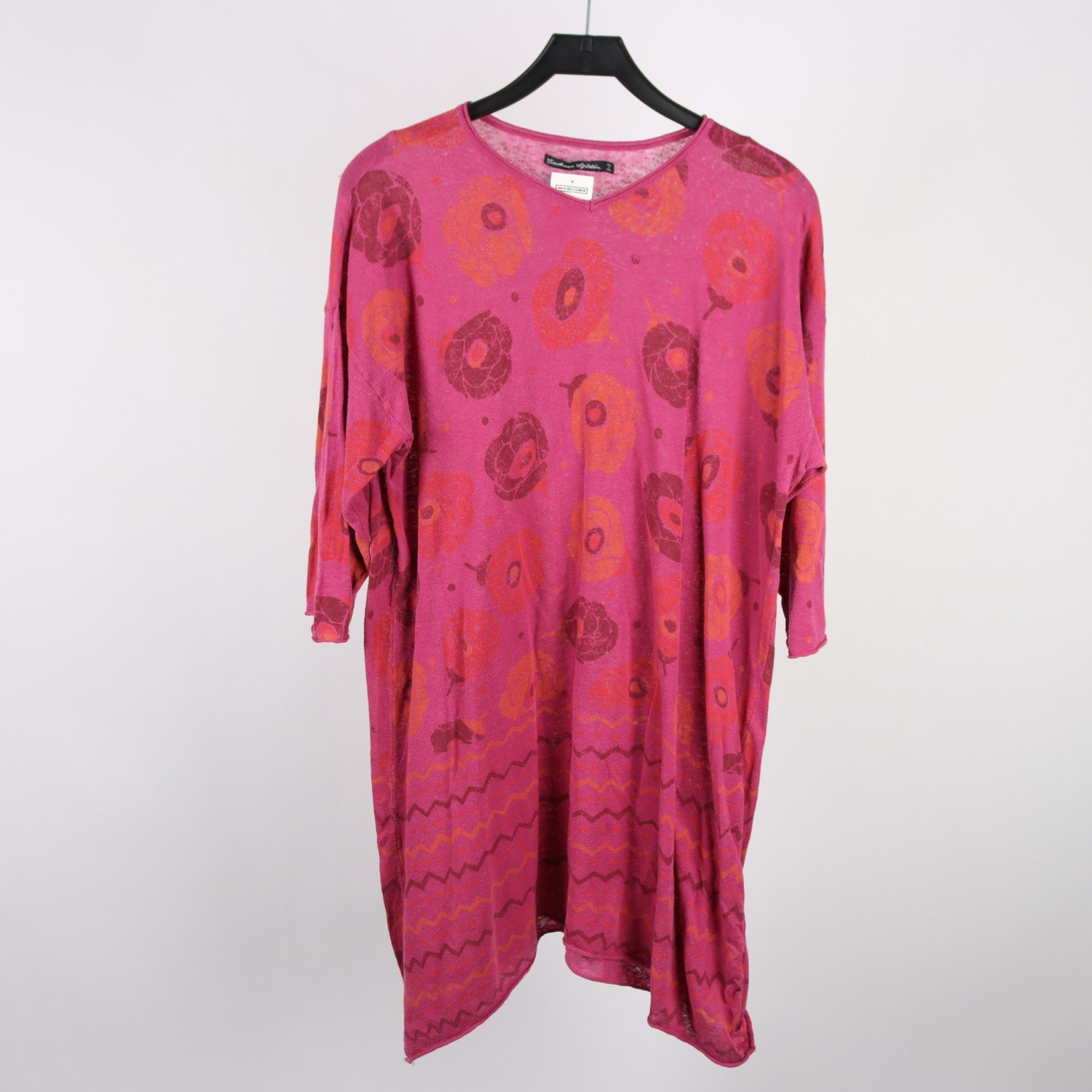 Stickad klänning, Gudrun Sjödén, orange, orange, 55% lin, stl. ca. L