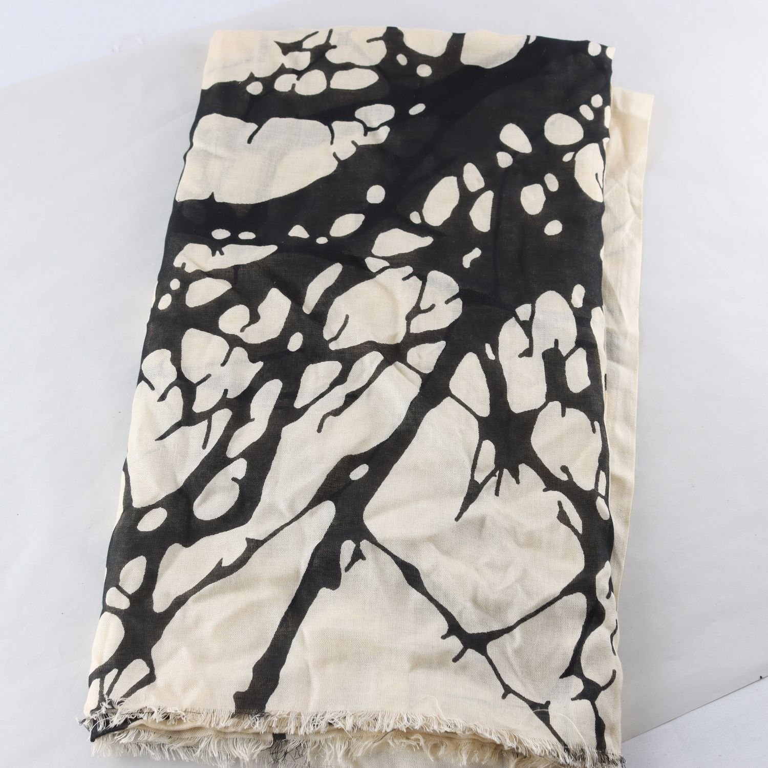 Halsduk, Ilse Jacobsen, offwhite, svart