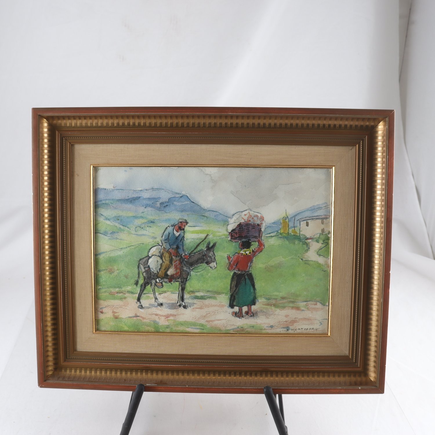 Akvarell, Olle Hjortzberg, (1959-1872), signerad. Endast avhämtning.