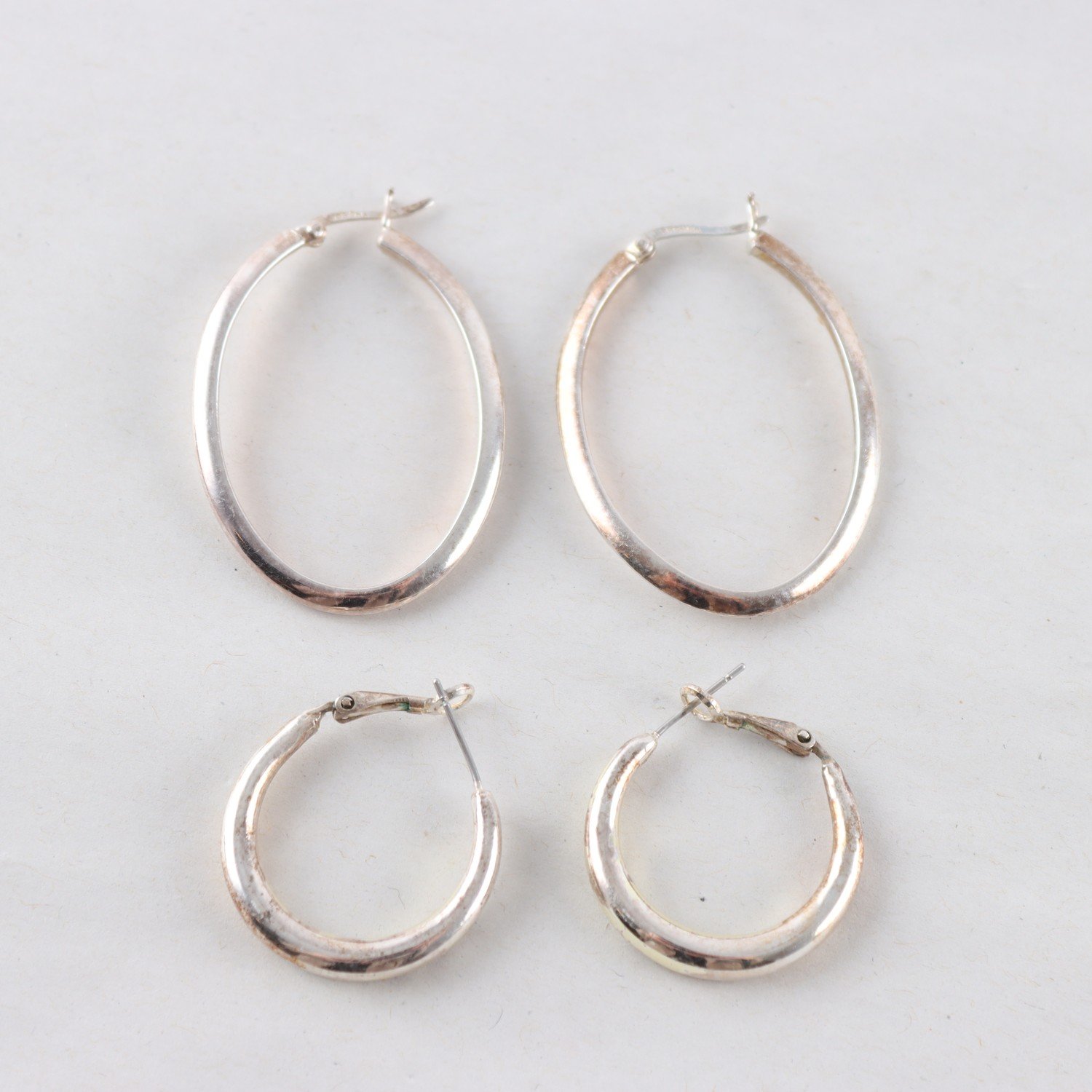 Örhängen, creoler, silver 925, vikt: 11,6g