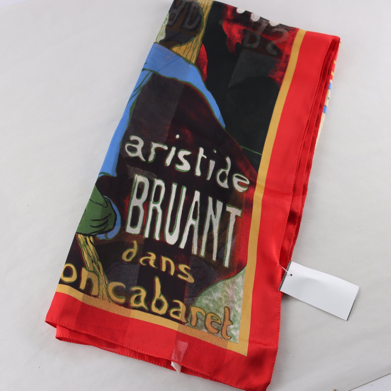 Sjal, Okänd, flerfärgad, röd, blå