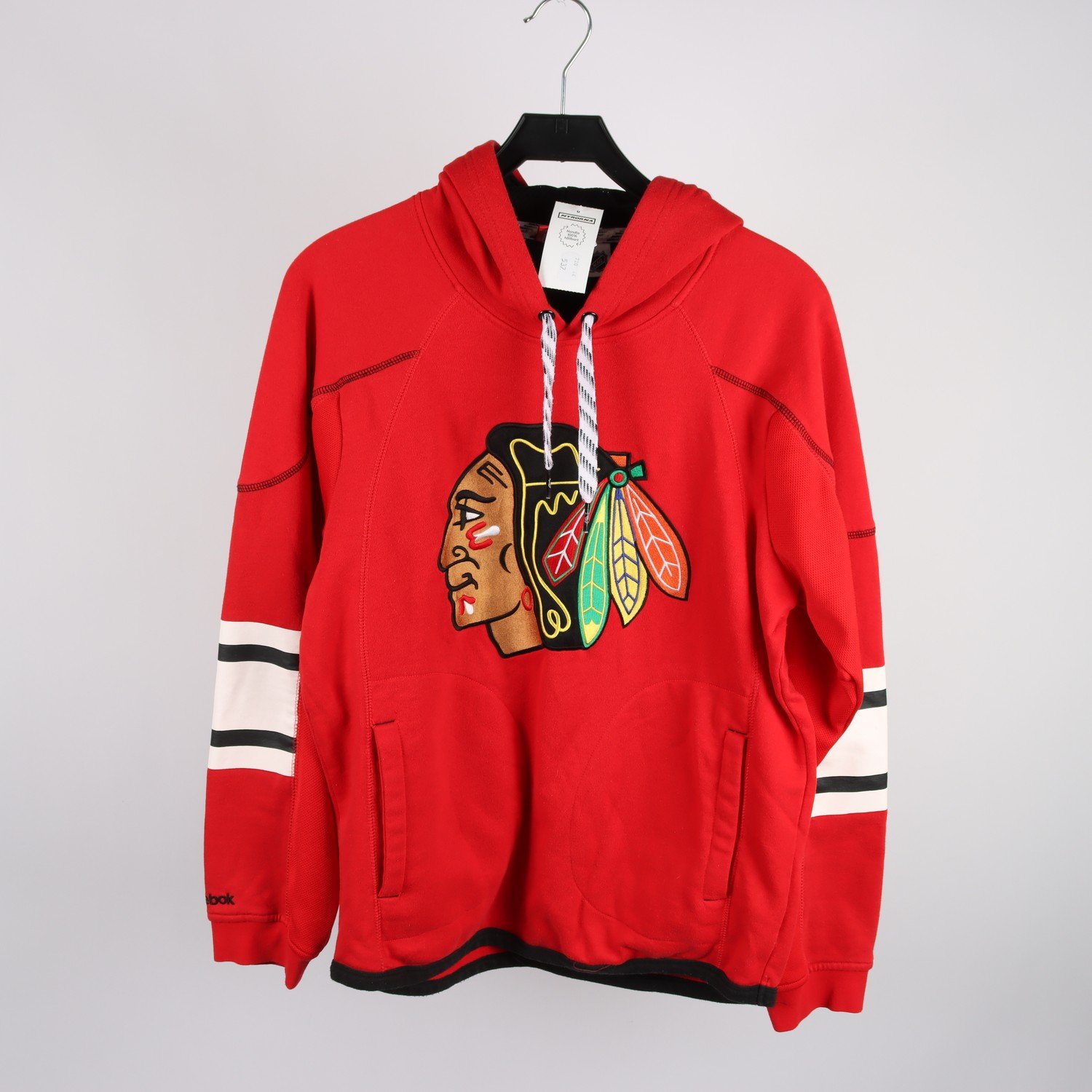 Hoodie, Reebok, NHL, röd, stl. M