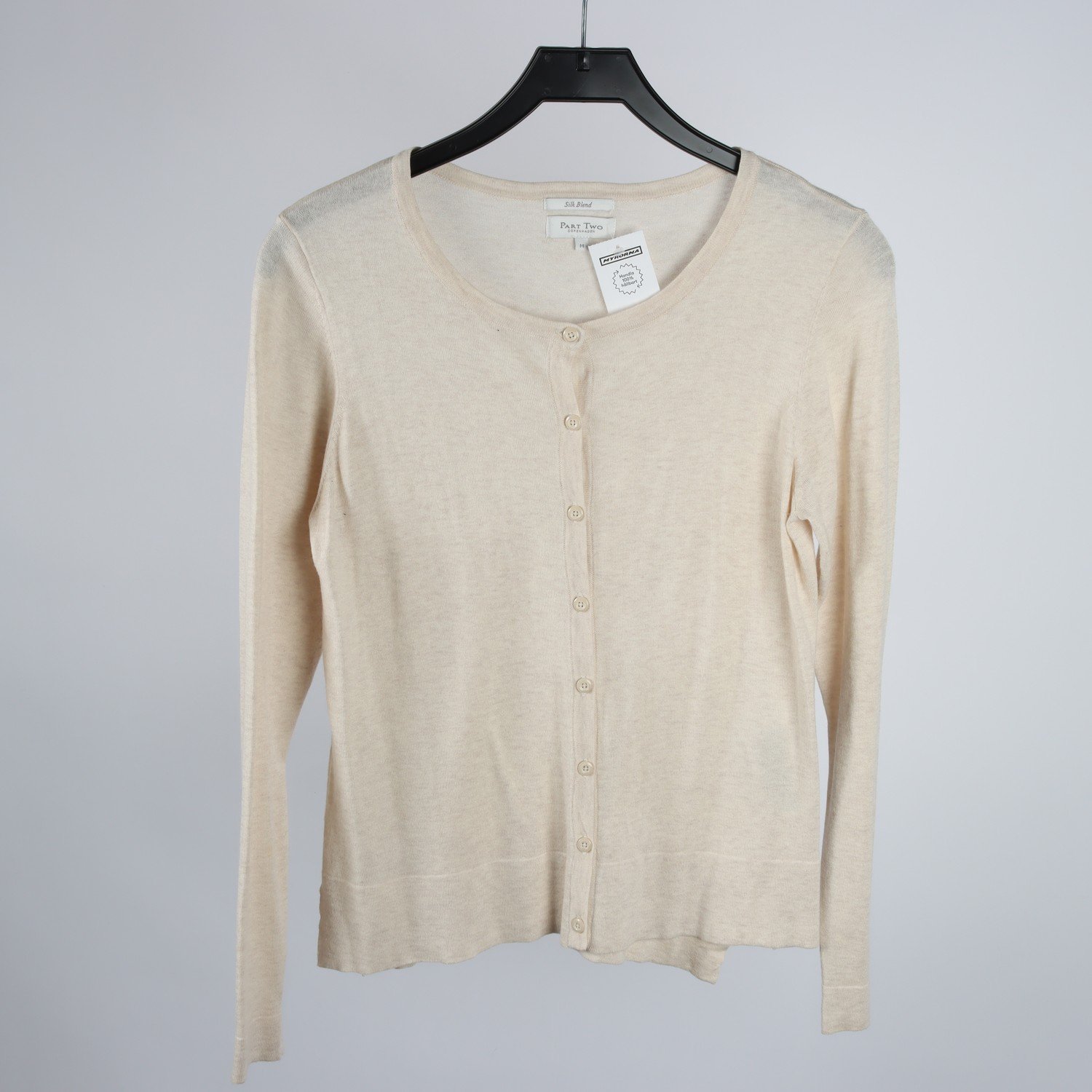 Stickad kofta, Part Two, beige, stl. M