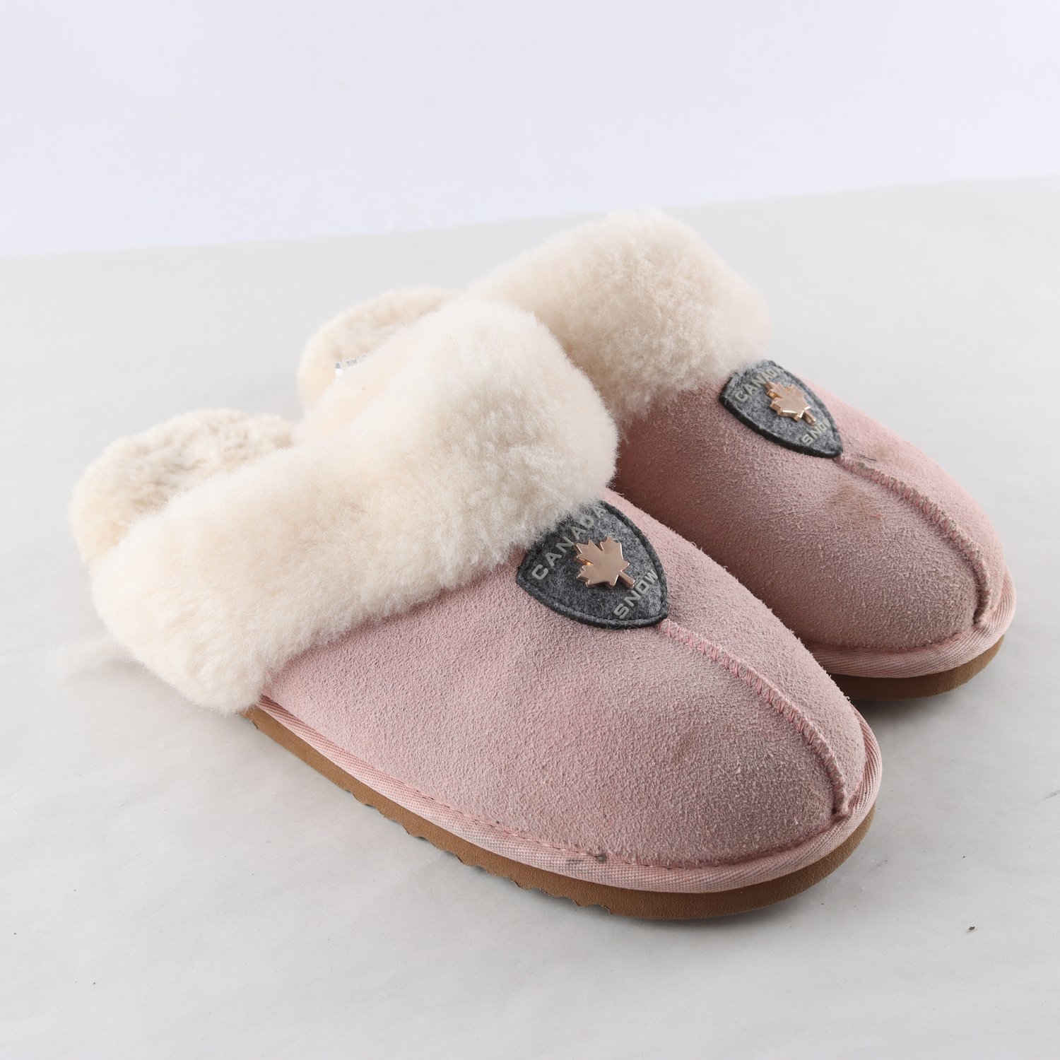 Tofflor, Canada Snow, rosa, skinn, stl. 39