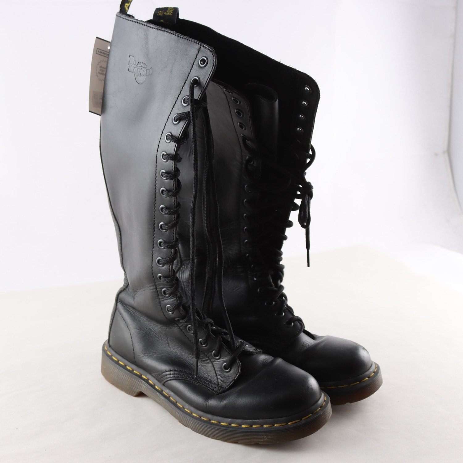 Knähöga kängor, Dr. Martens, läder, stl. 39