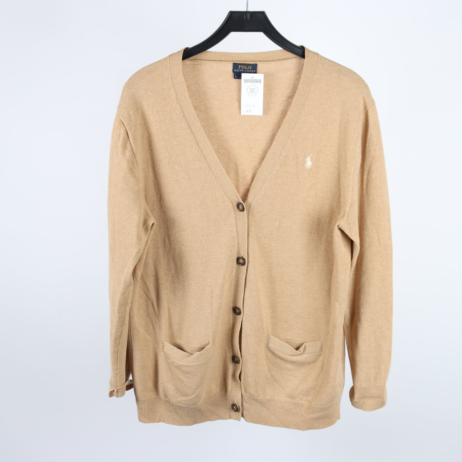 Stickad kofta, Polo Ralph Lauren, beige, stl. L