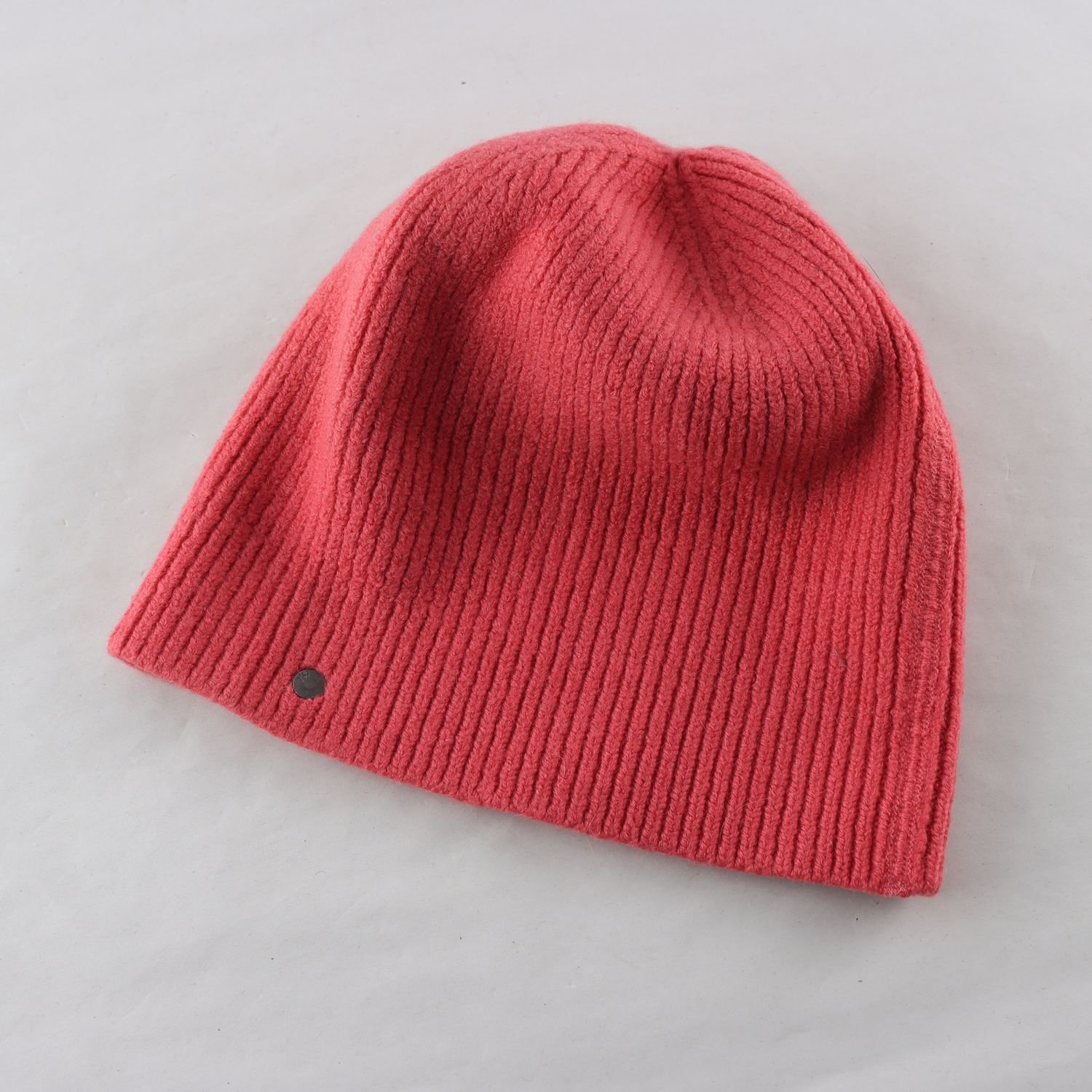 Stickad mössa, Haglöfs, ljusröd, 100% ull, stl. one size