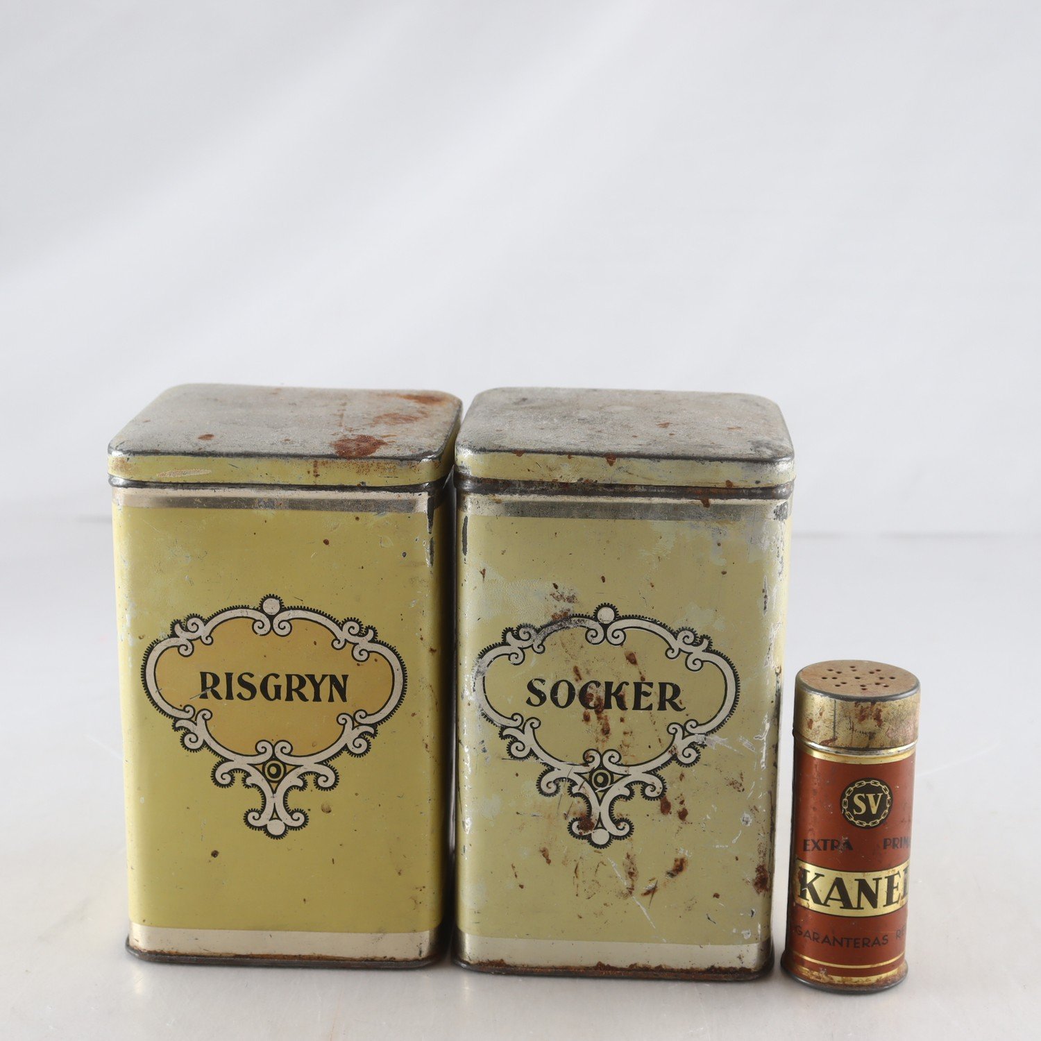 Burkar, bleckplåt, Bleckvarufabriken, Malmö, kanel, Svenska Varor.