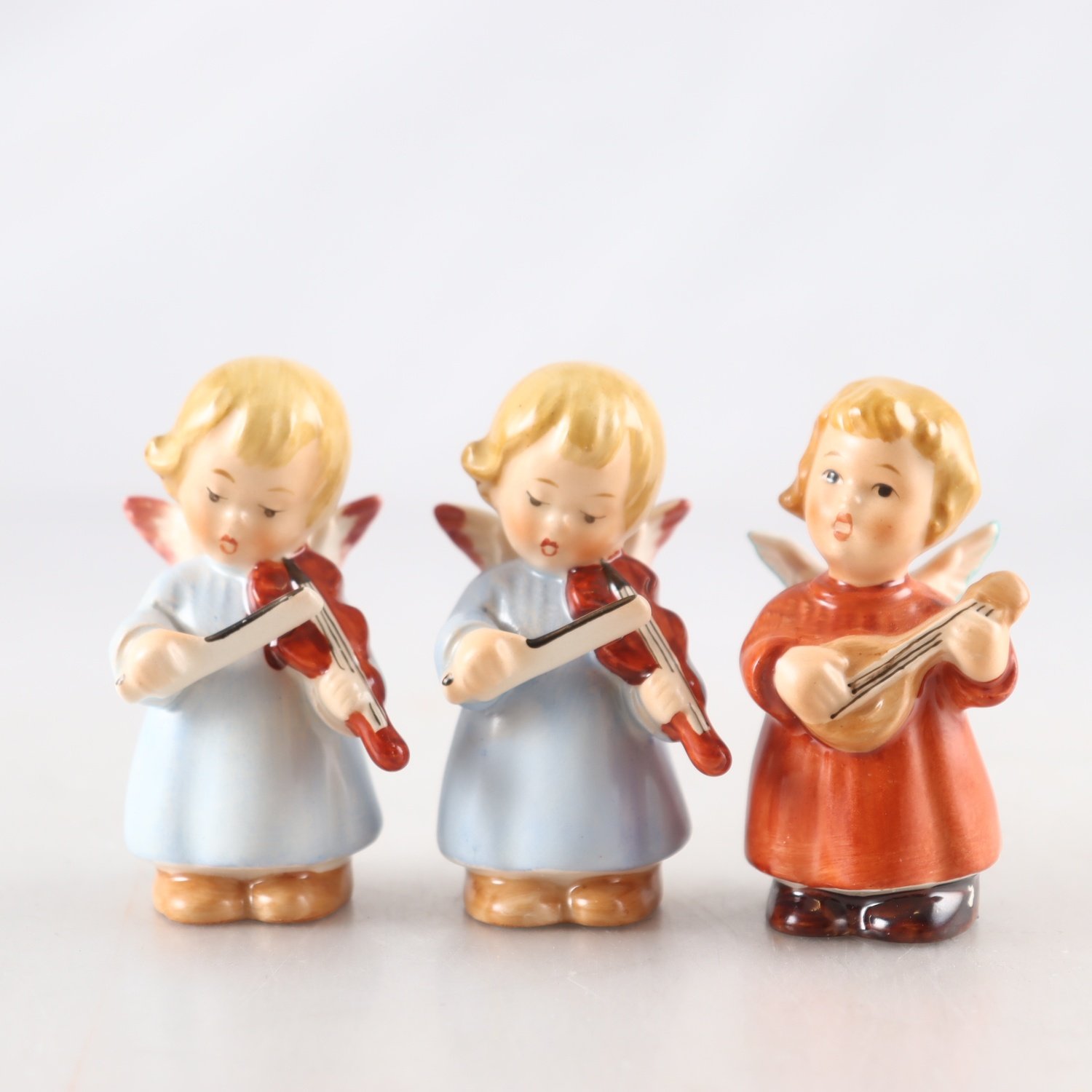 Figuriner, Goebel, spelande änglar, W Germany, porslin, 3 st.