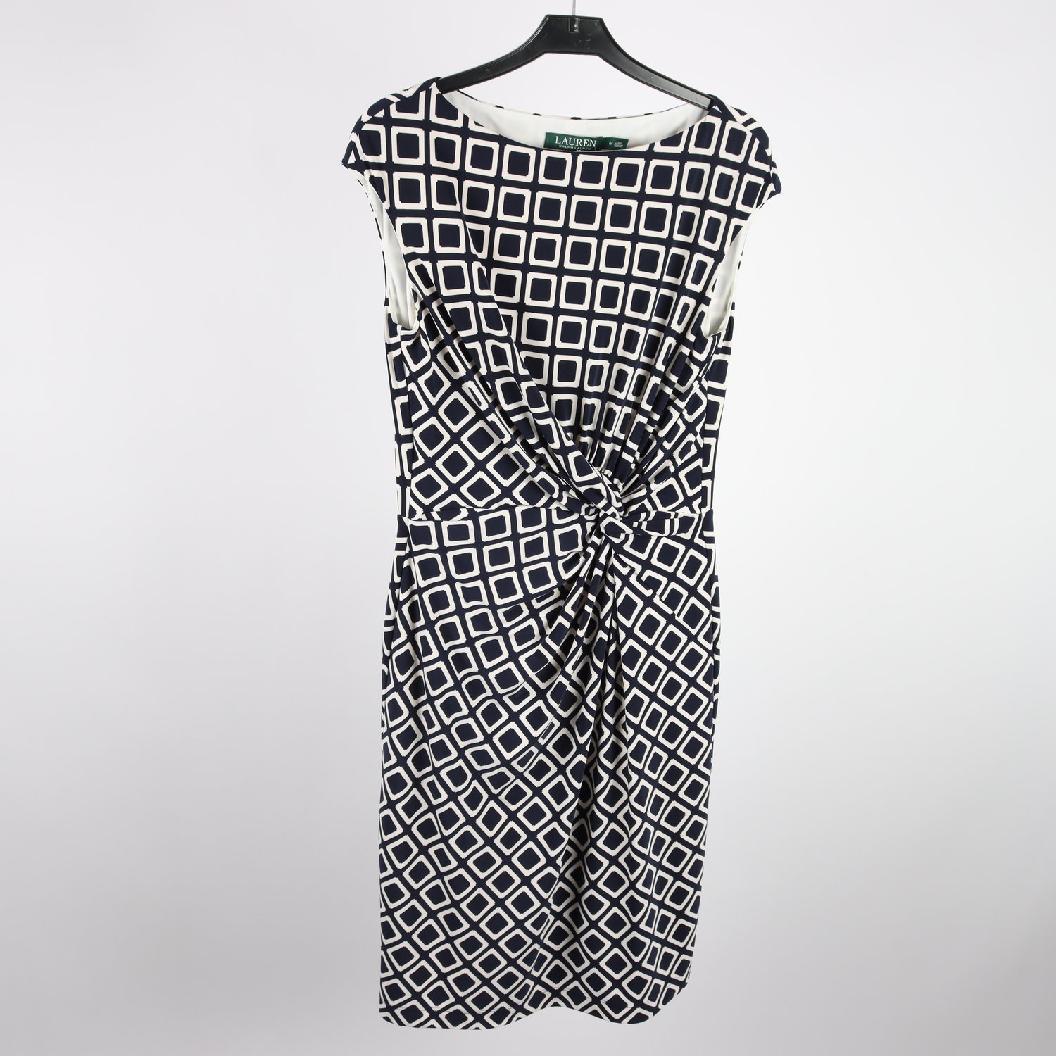 Klänning, Ralph lauren, blå, vit, mönstrad, stl. 8 (M)