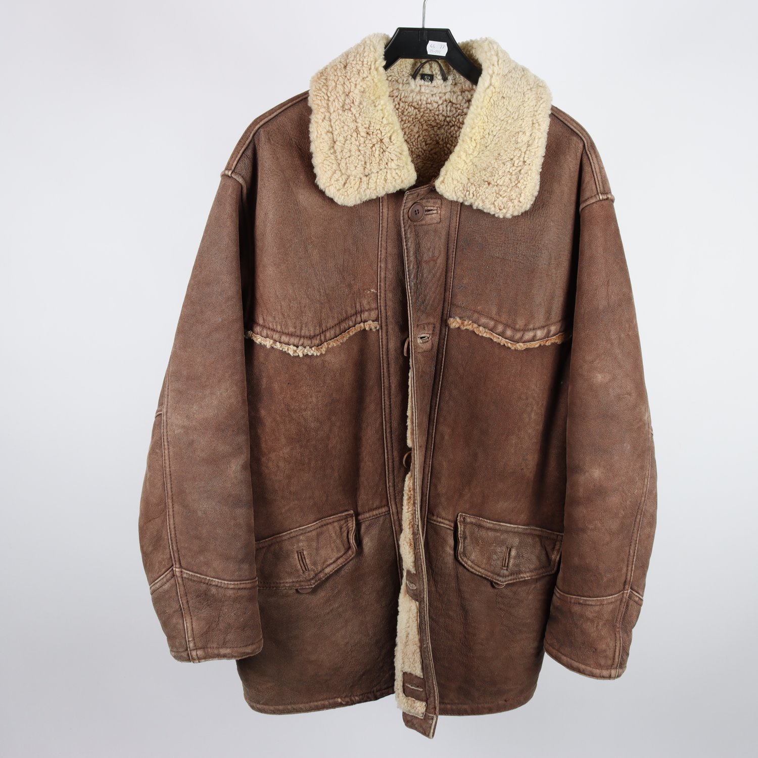 Fårskinn rock, Paris-Dakar, vintage, 100% läder, stl. 52