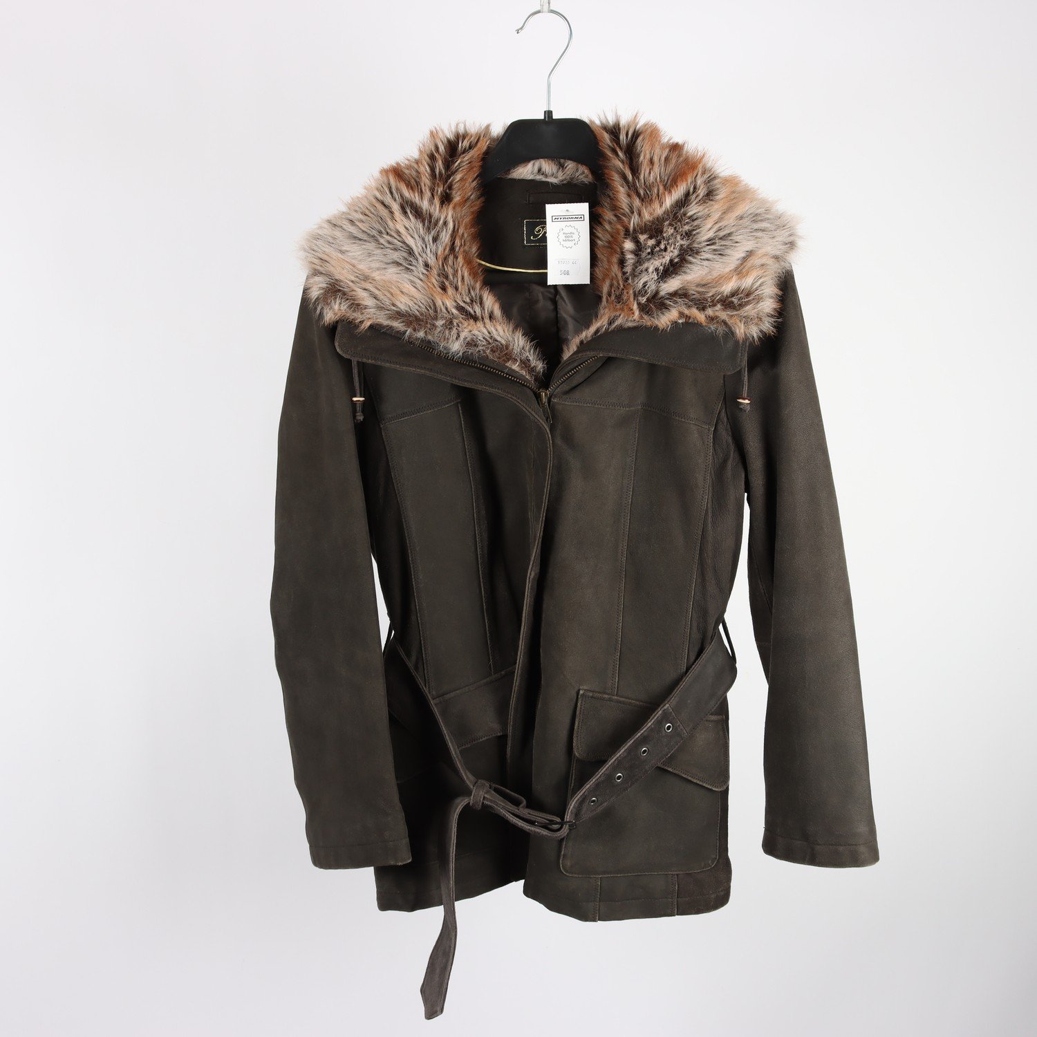 Skinnjacka, Petroff, gråsvart, stl. 36