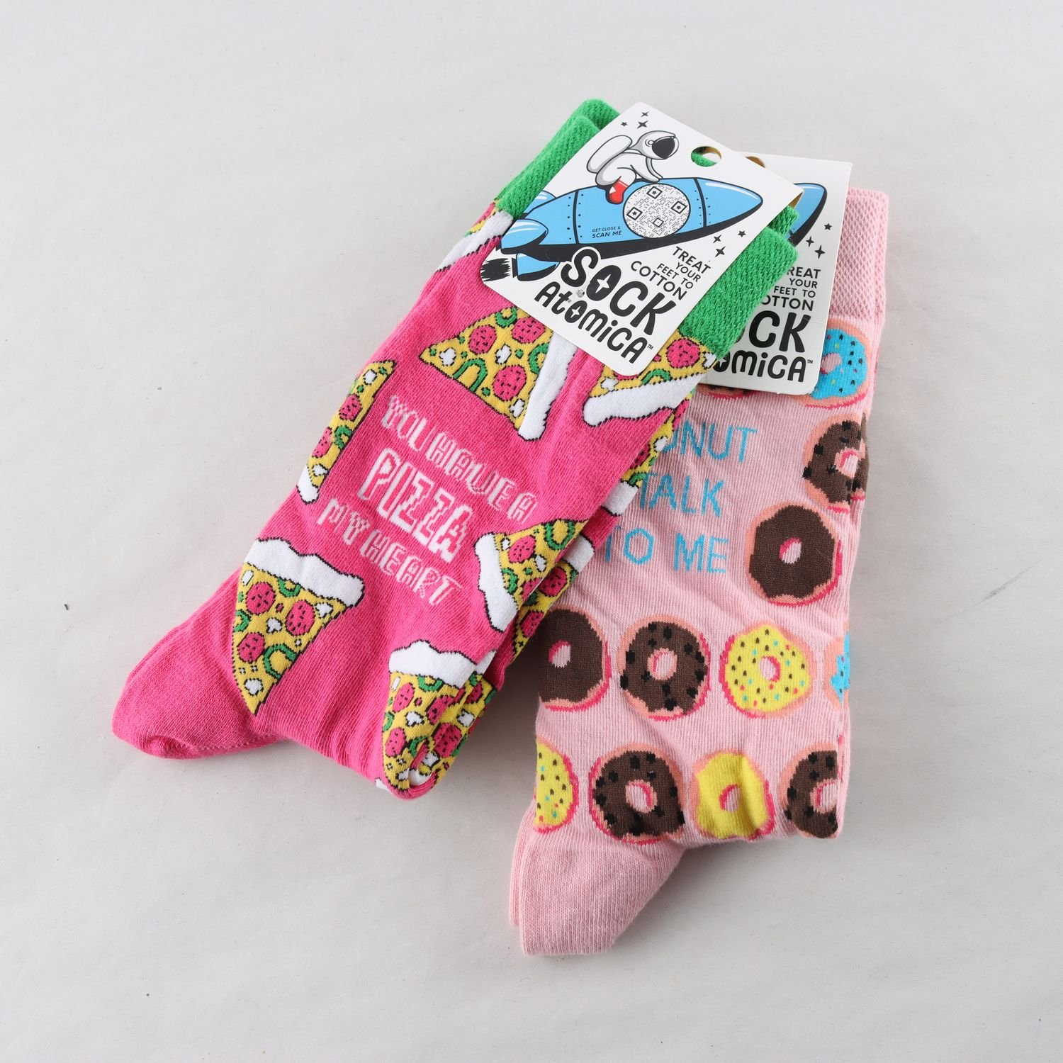 Strumpor, 2-pack, Sock Atomica, rosa, donuts, stl. one size