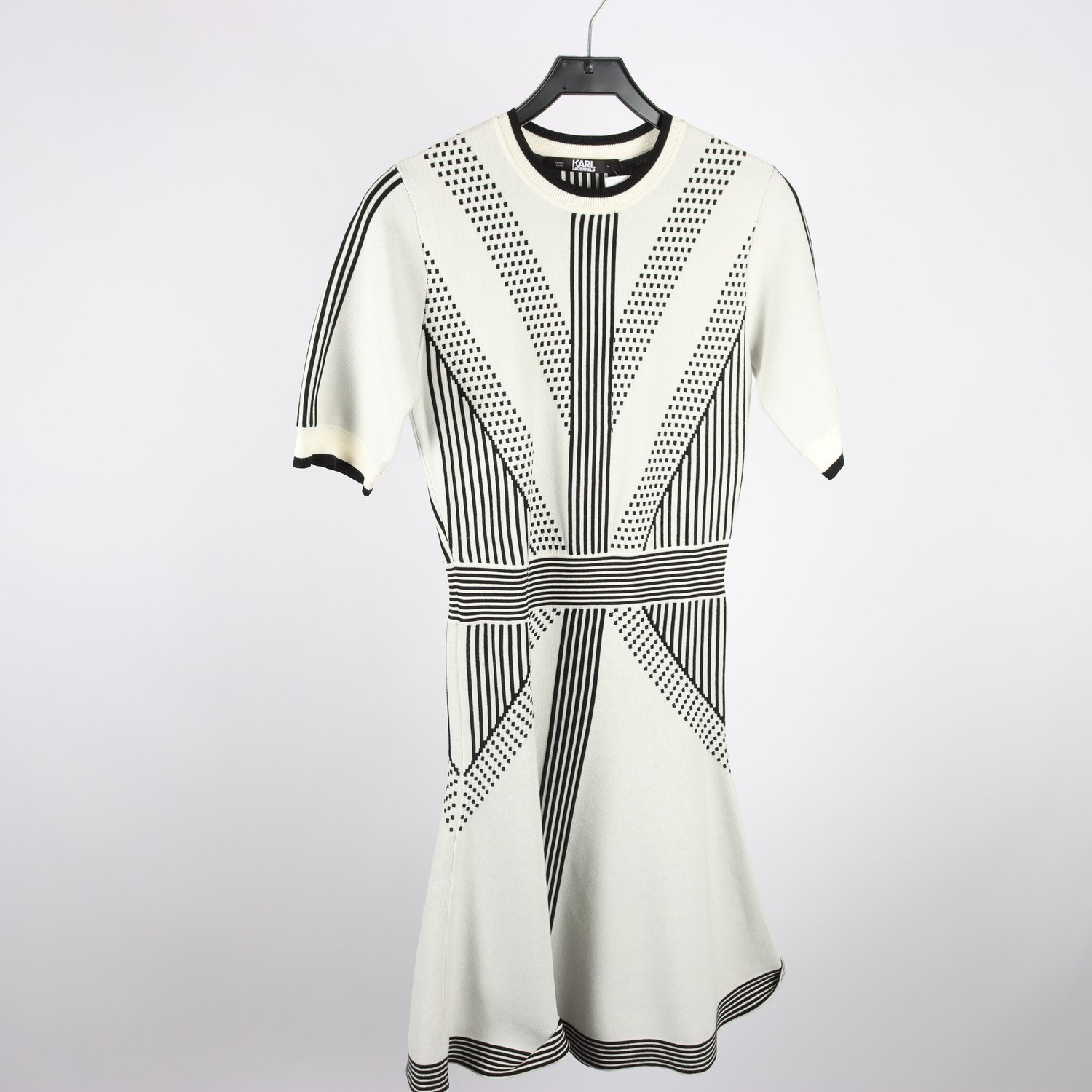 Klänning, Karl Lagerfeld, vit, svart, stl. M