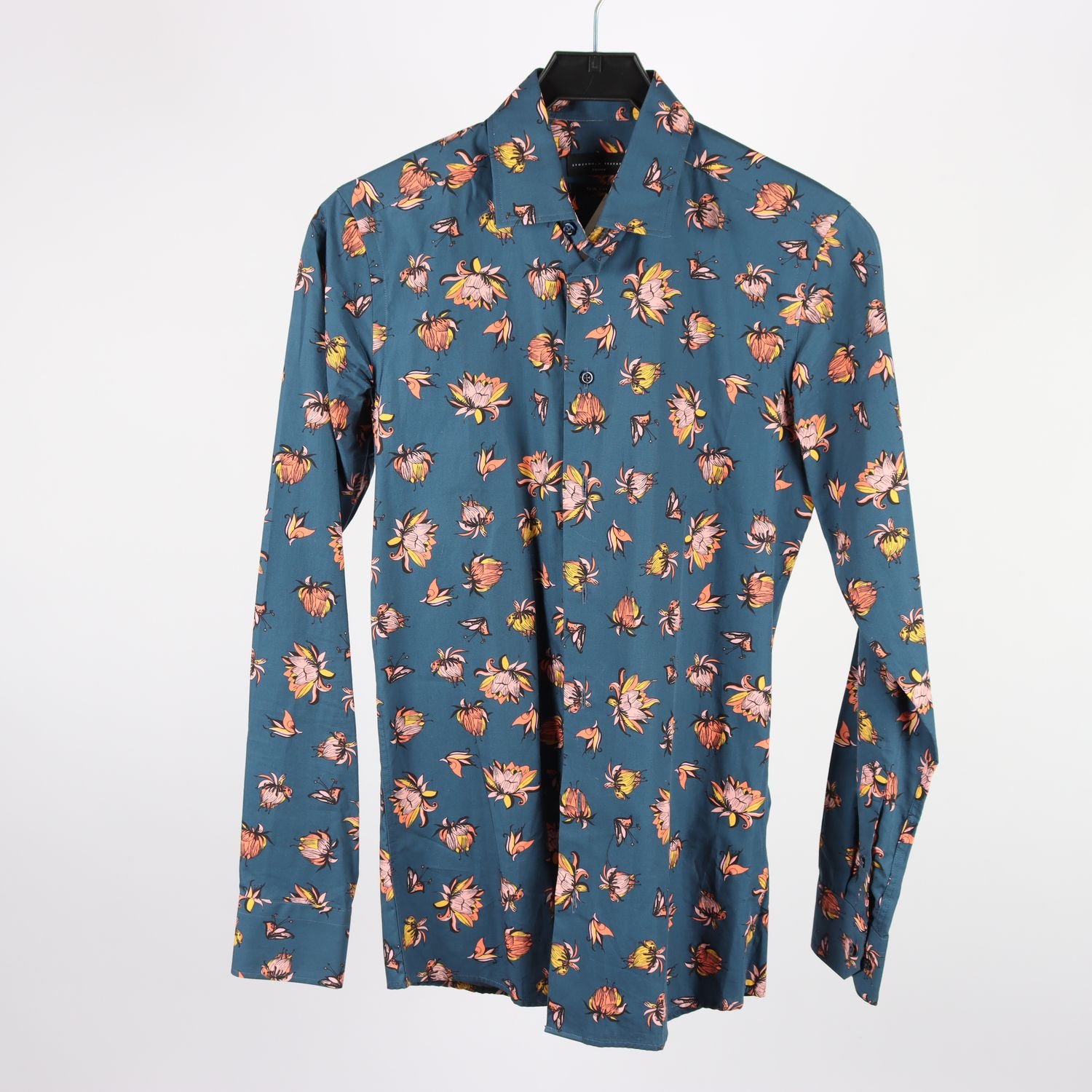 Skjorta, Stockholm Kravatt, mönstrad, Slim Cut, Stl. XS