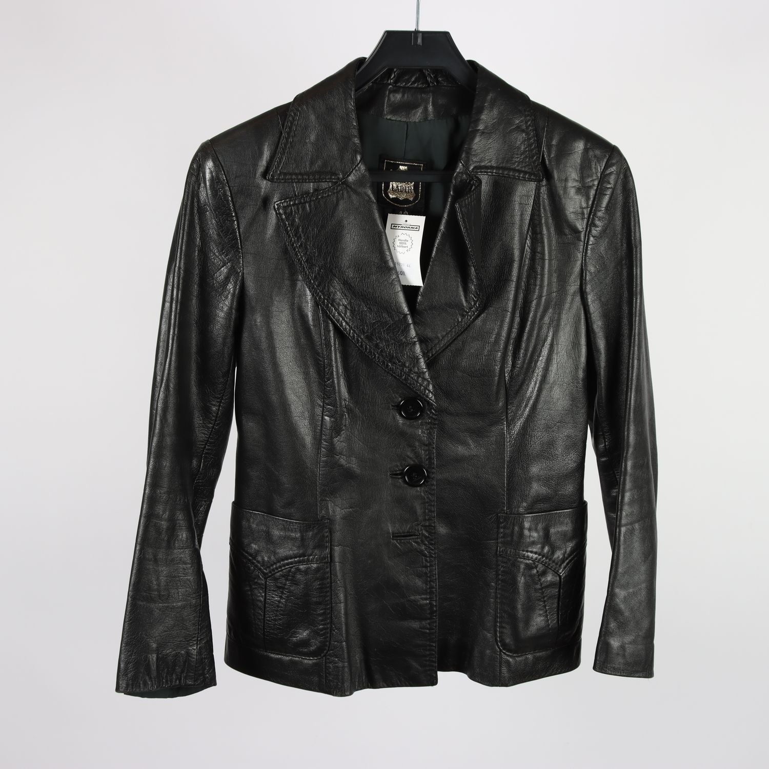 Skinnjacka, Okänt, svart, stl. 40