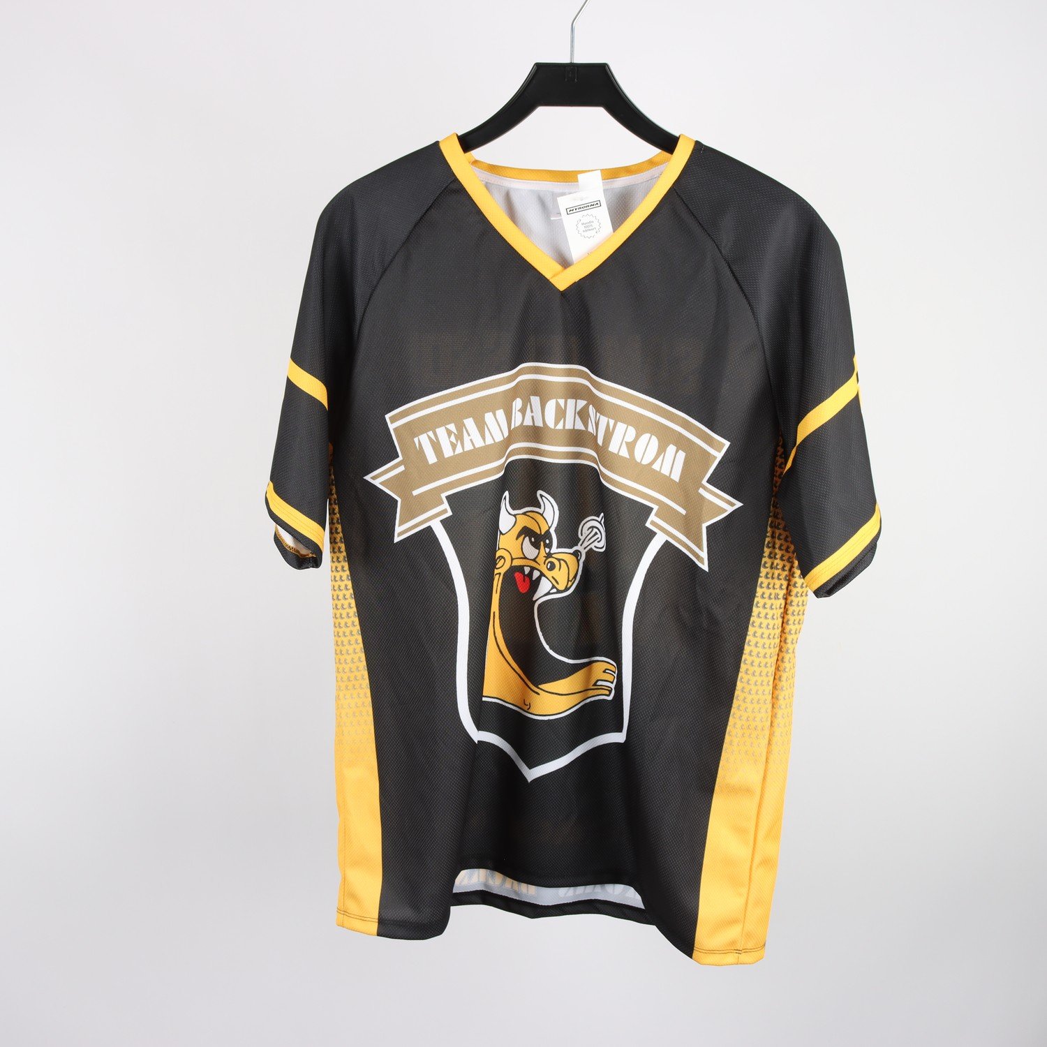 Hockeytröja, Oeko Tex, Team Backström, P. Samuelsson, svart, gul, stl. M