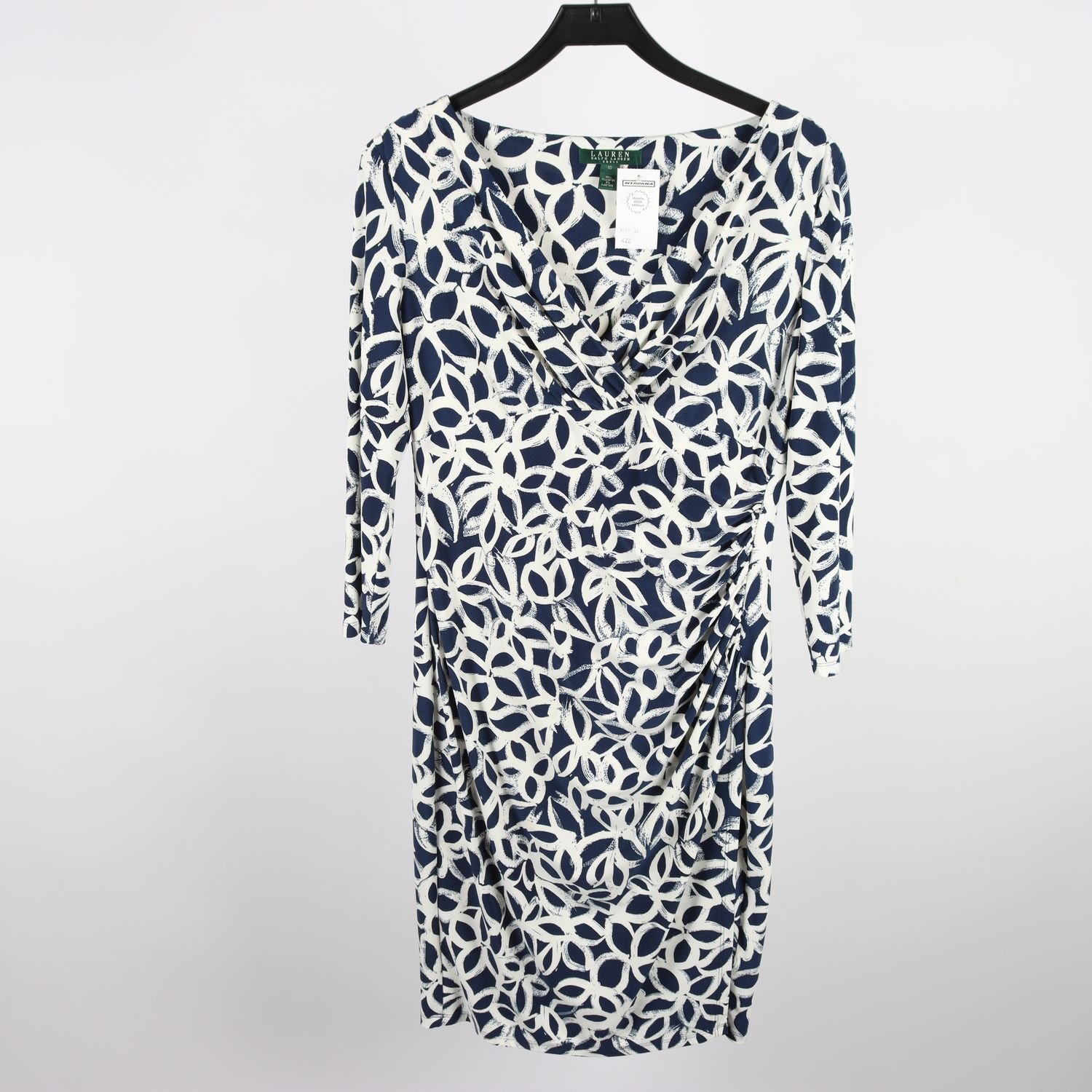 Klänning, Ralph Lauren, blå, vit, mönstrad, stl. 10 (M)