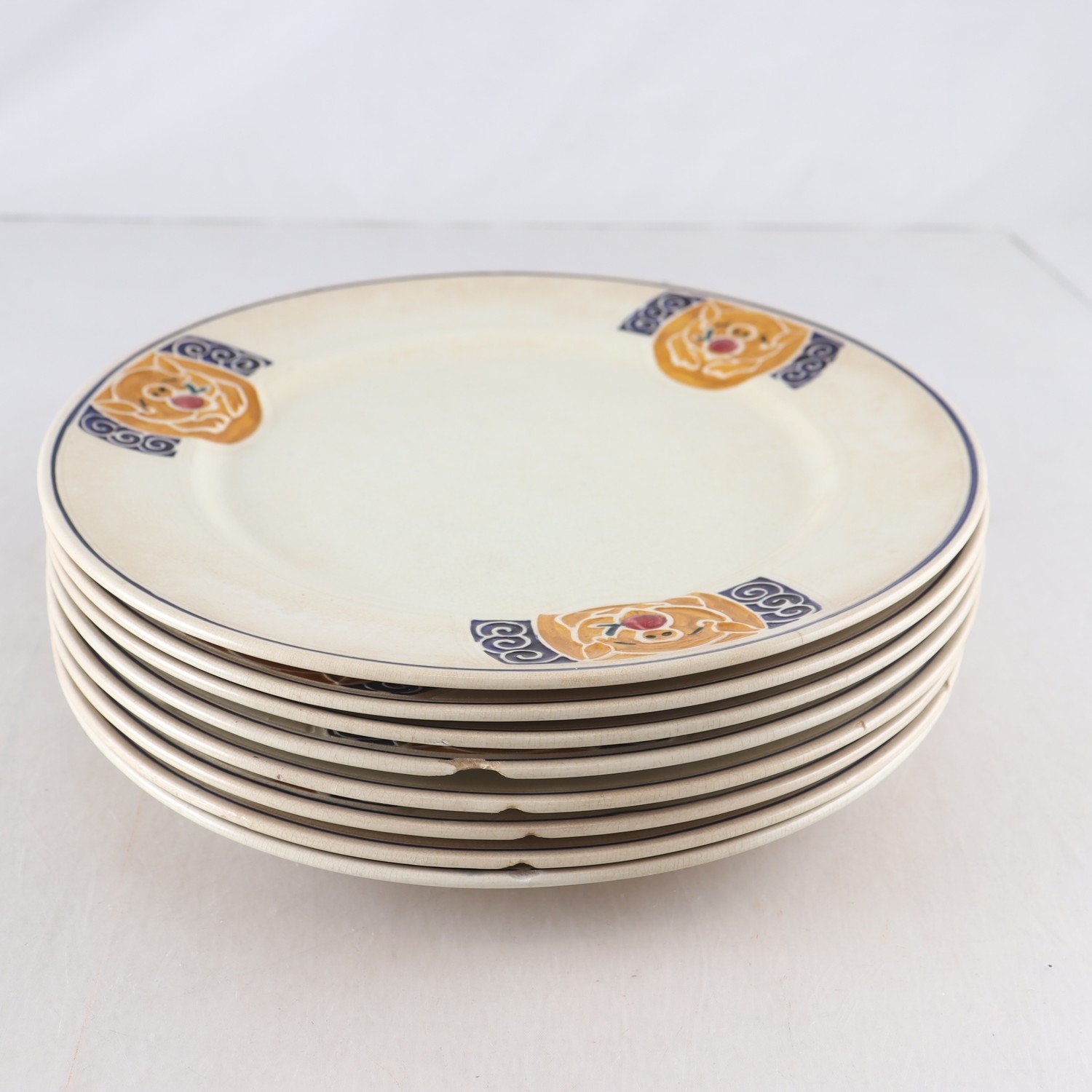 Tallrikar, Alf Wallander, Rörstrand, 8 st. Samfraktas ej.