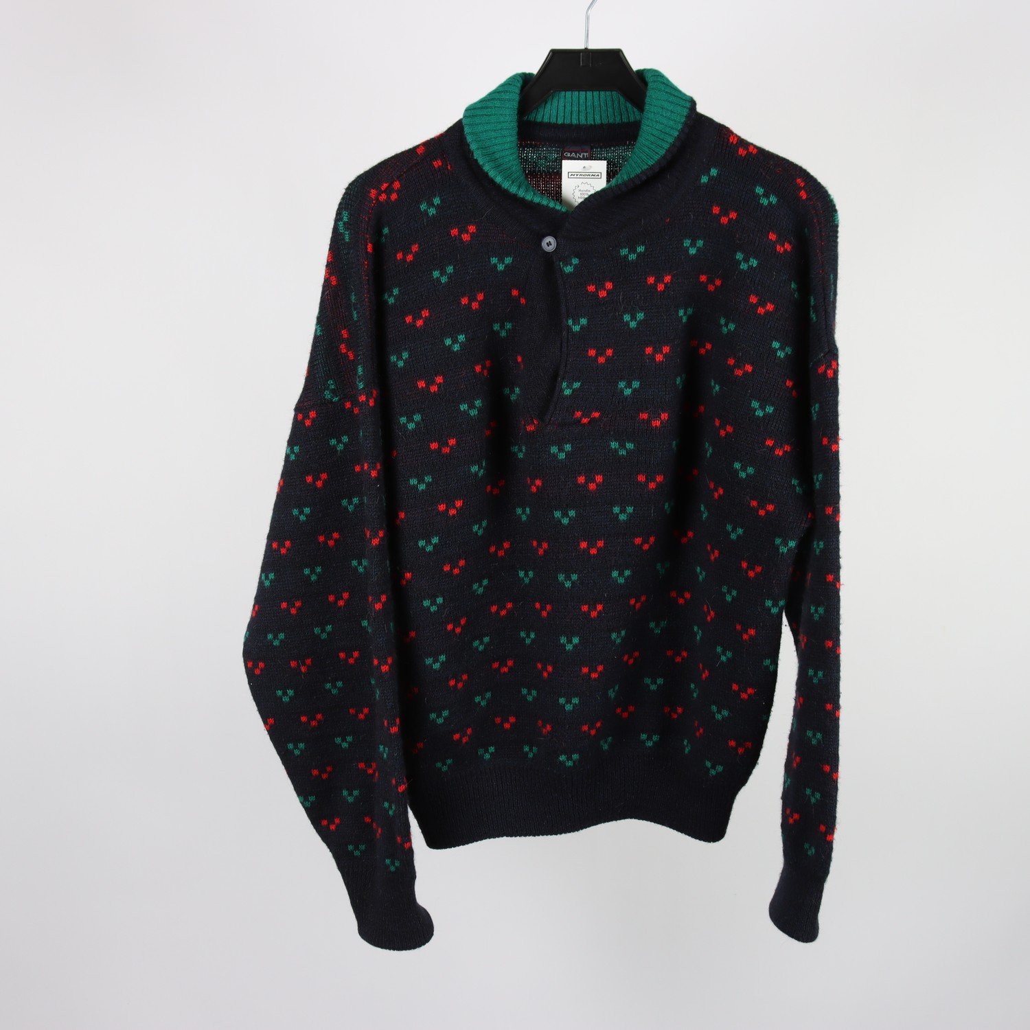Stickat tröja, GANT vintage, mönstrad, acryl/ull/alpacka, Stl. M