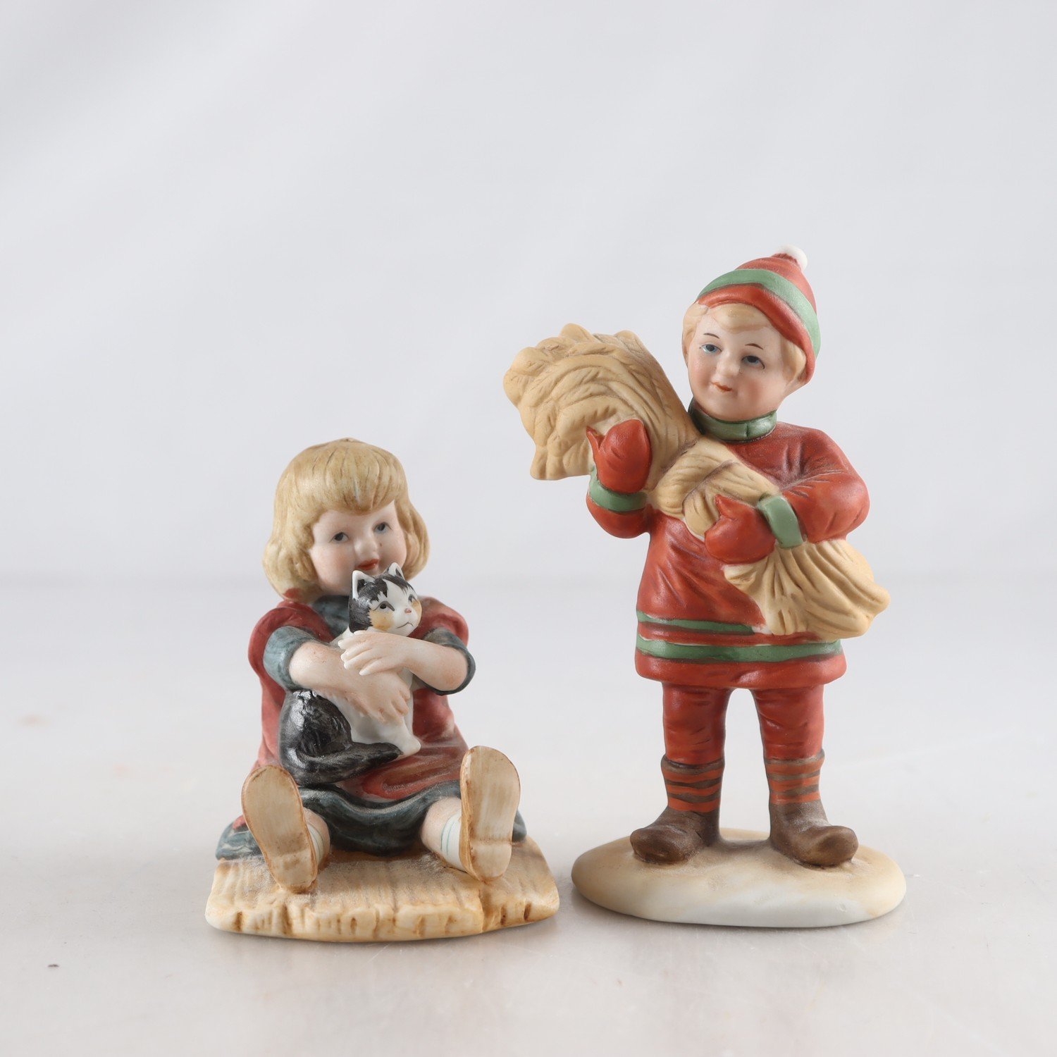 Figuriner, ”jenny Nyström”, Kalmar läns museum, porslin, 2 st.