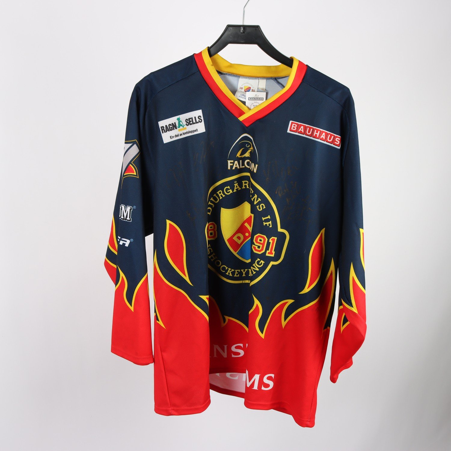 Hockeytröja, Djurgårdens IF, D.I.F, blå, röd, stl. 5