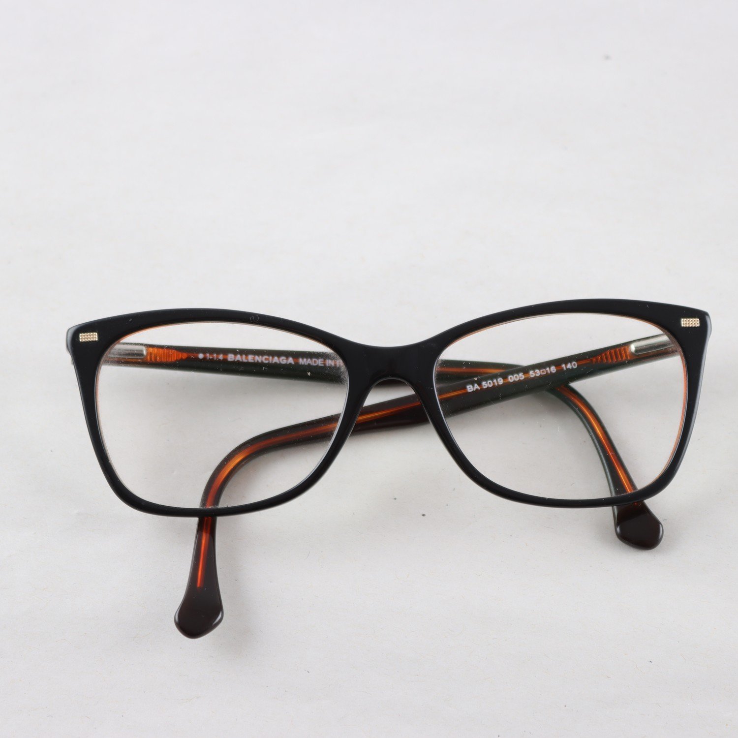 Glasögonbågar, acetat, Balenciaga, bruna