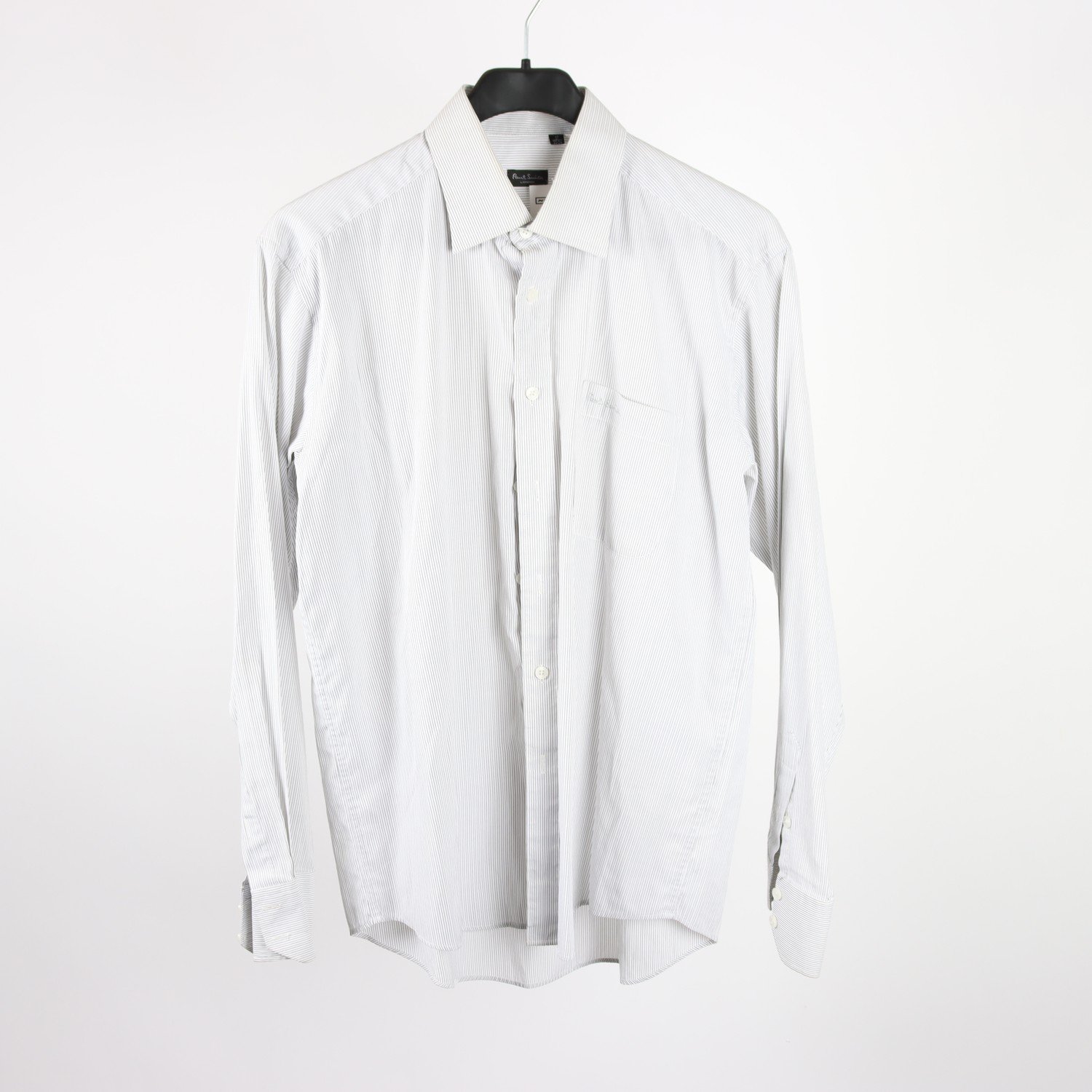 Skjorta, Paul Smith, grå, vit, randig, stl. 17 , 33/34