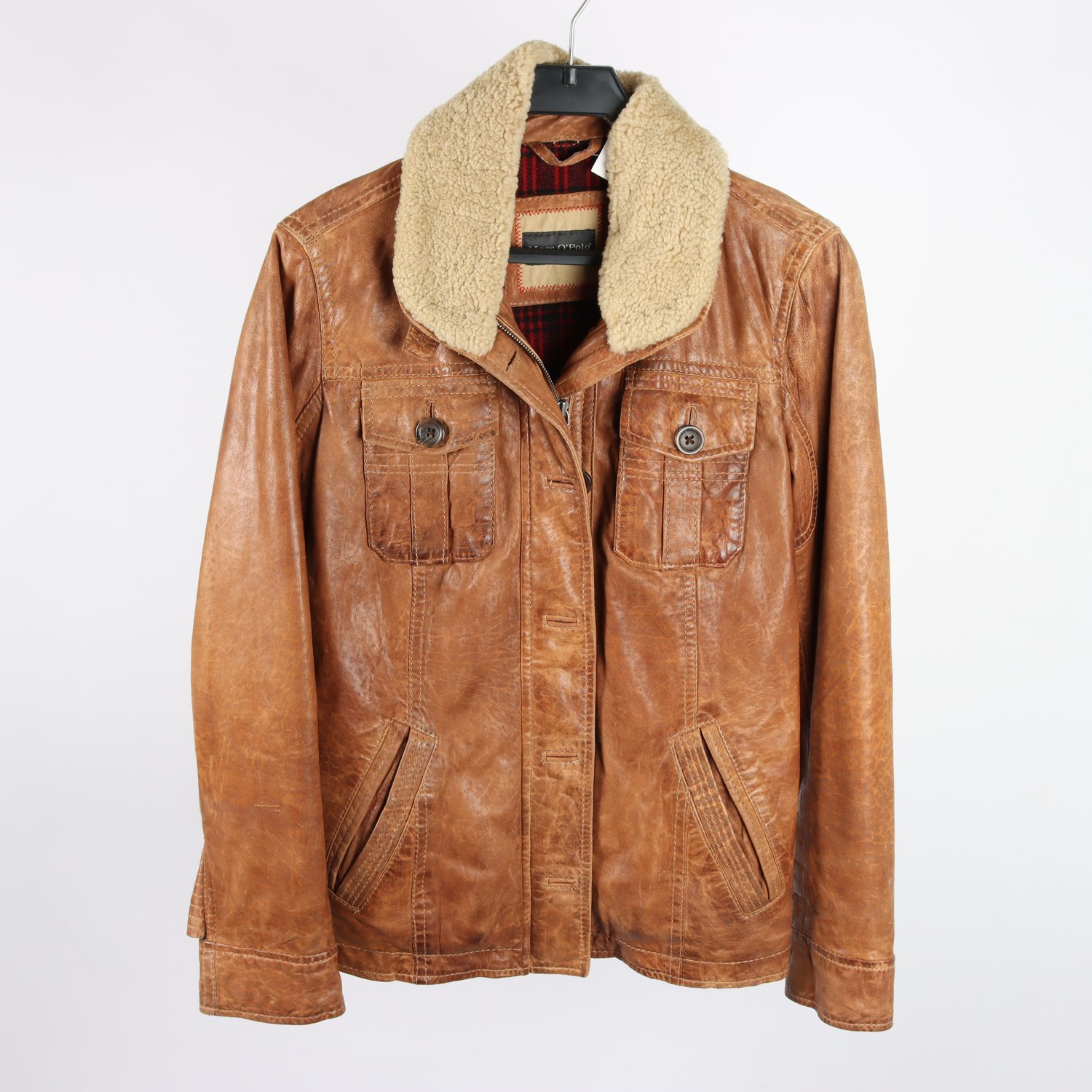 Skinnjacka, Marc O.Polo, brun, stl. 38