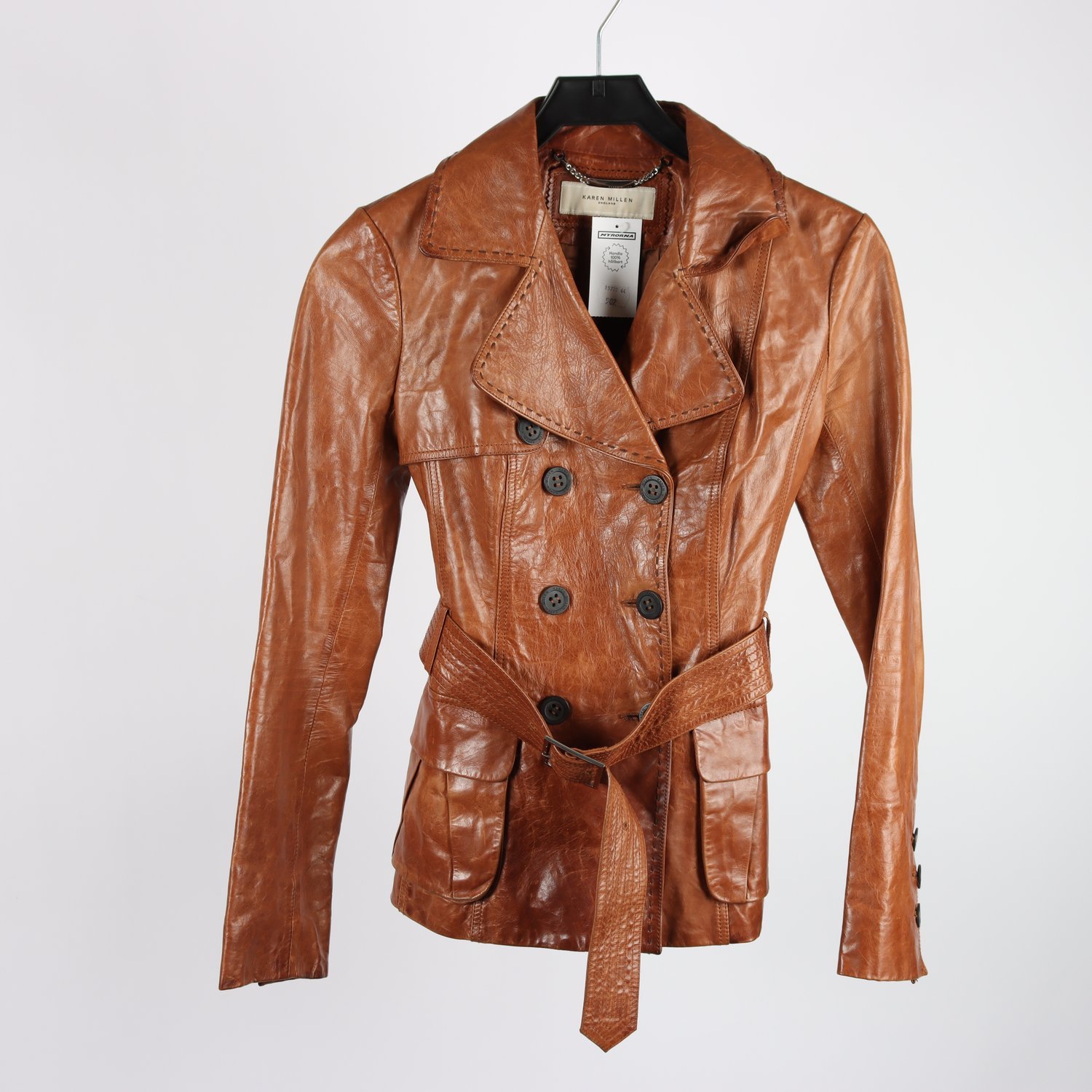 Skinnjacka, Karen Millen, brun, stl. 34